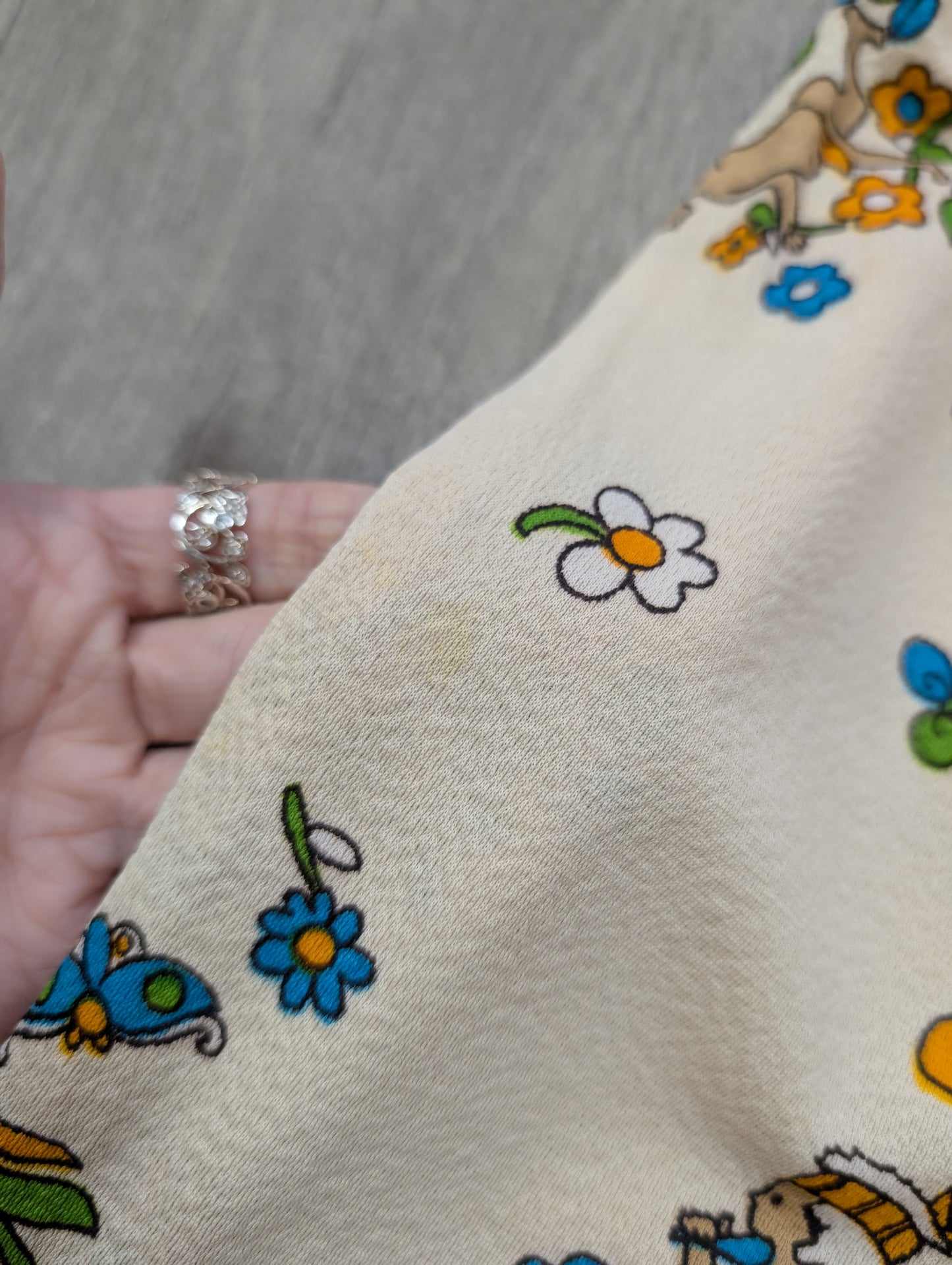 1970s novelty print top & trousers - S/8/10