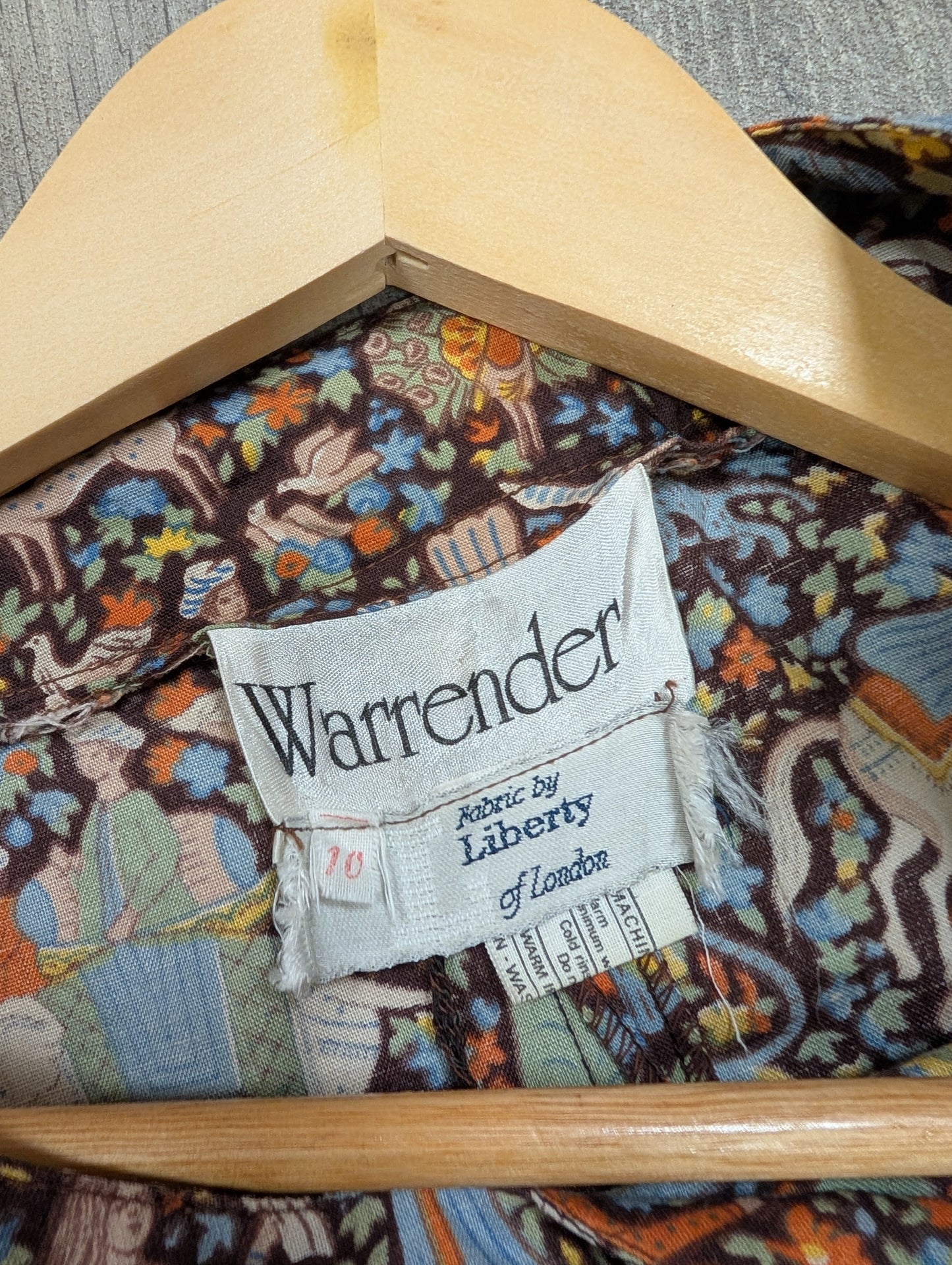1960s Warrender Liberty fabric novelty print cotton dress - S/8