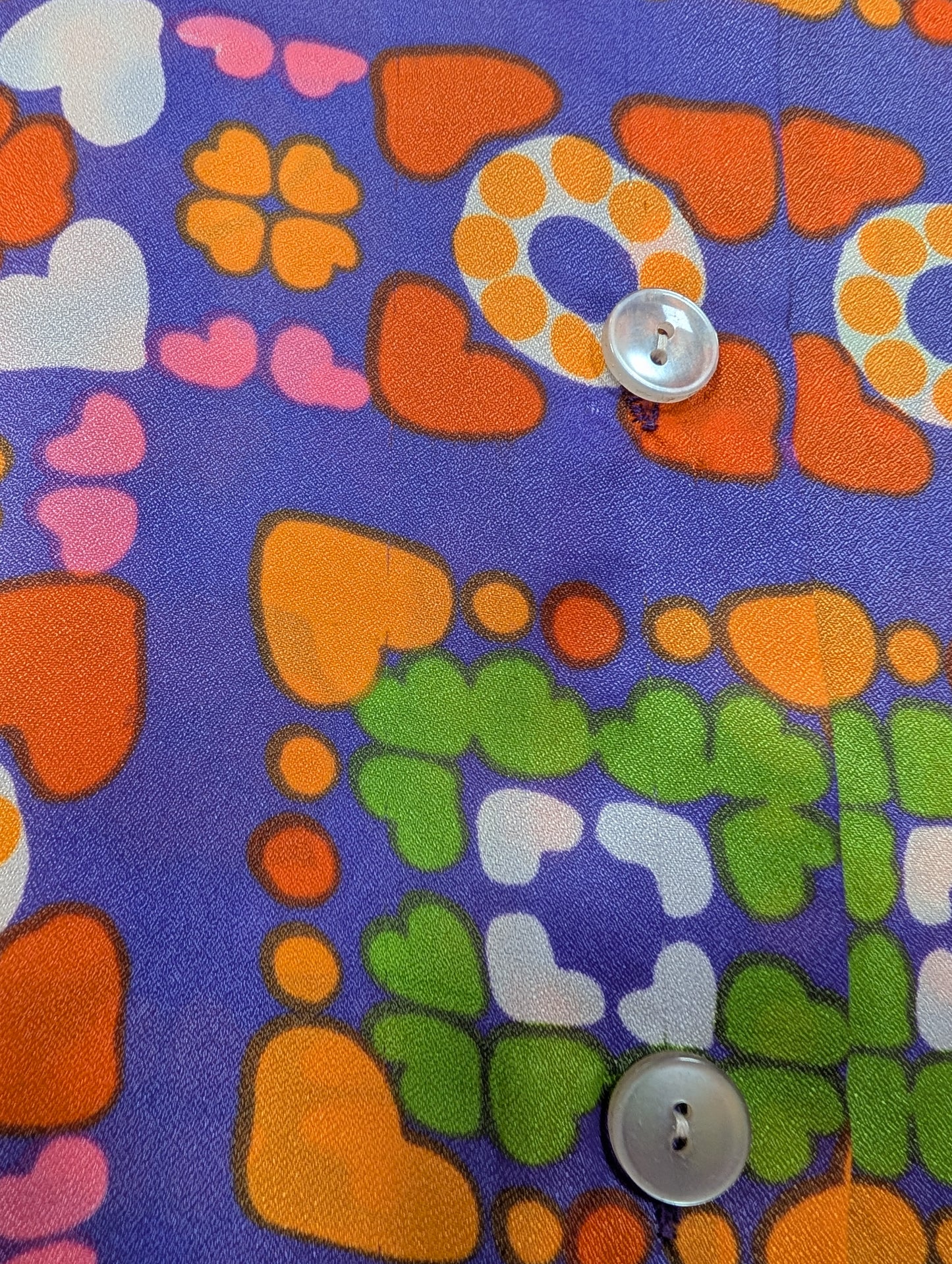 1970s Take #1 psychedelic dagger collar shirt - M