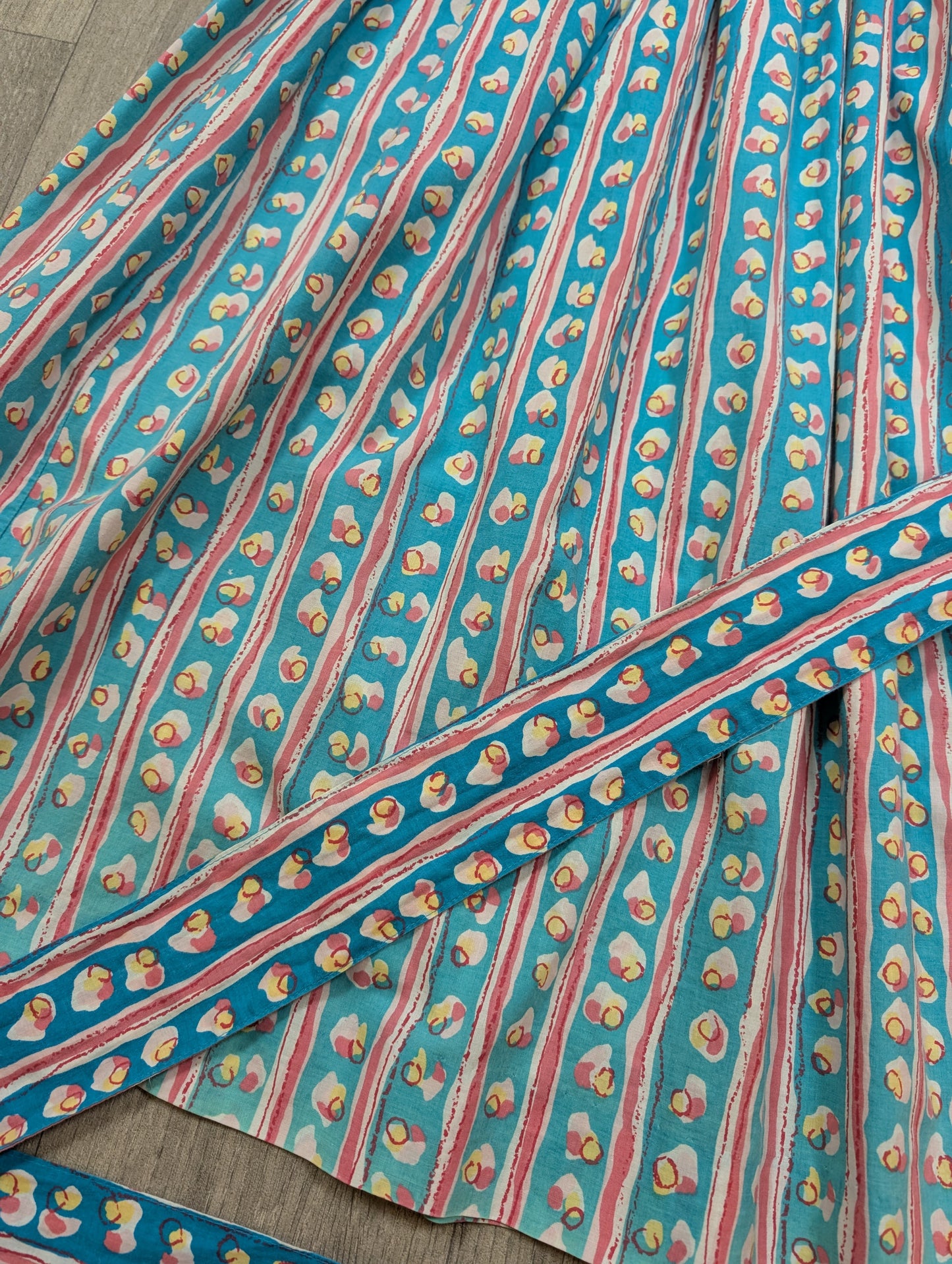 1980s Laura Ashley cotton dress & belt - S/8