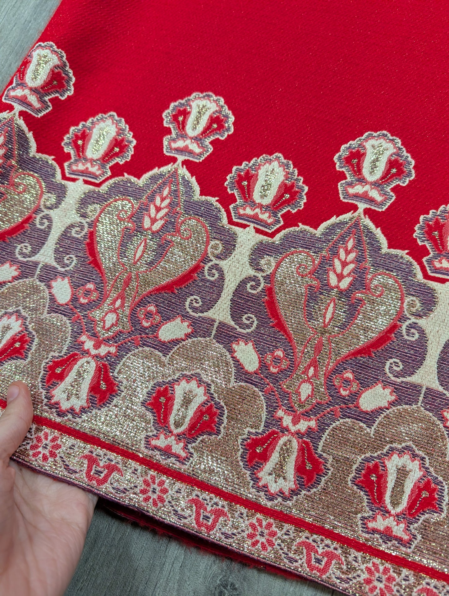 60s/70s Polly Peck red dress with details - S/8