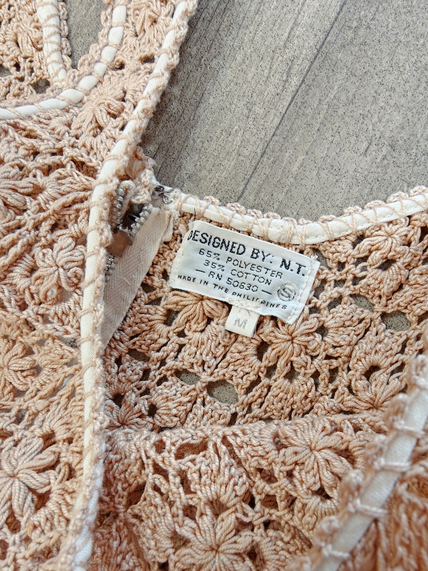 1970s crocheted dress - XS/S