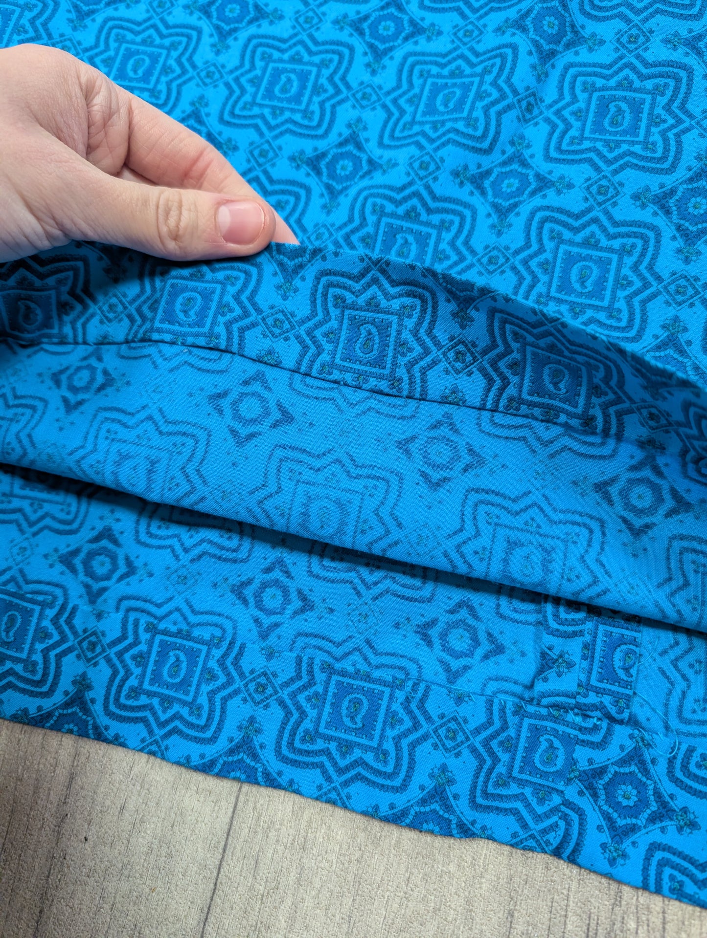 1960s blue cotton mini dress - S/8/10