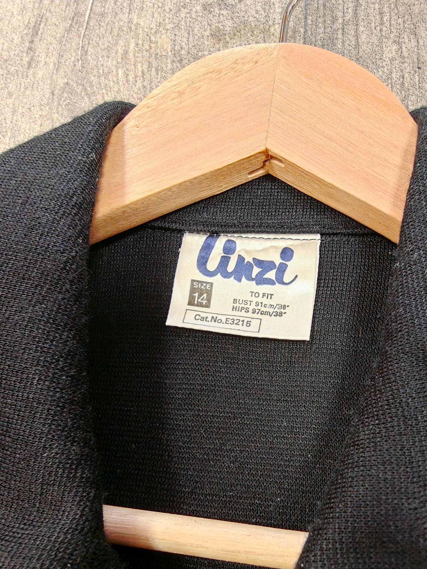 1970s Linzi black jumpsuit + belt - S