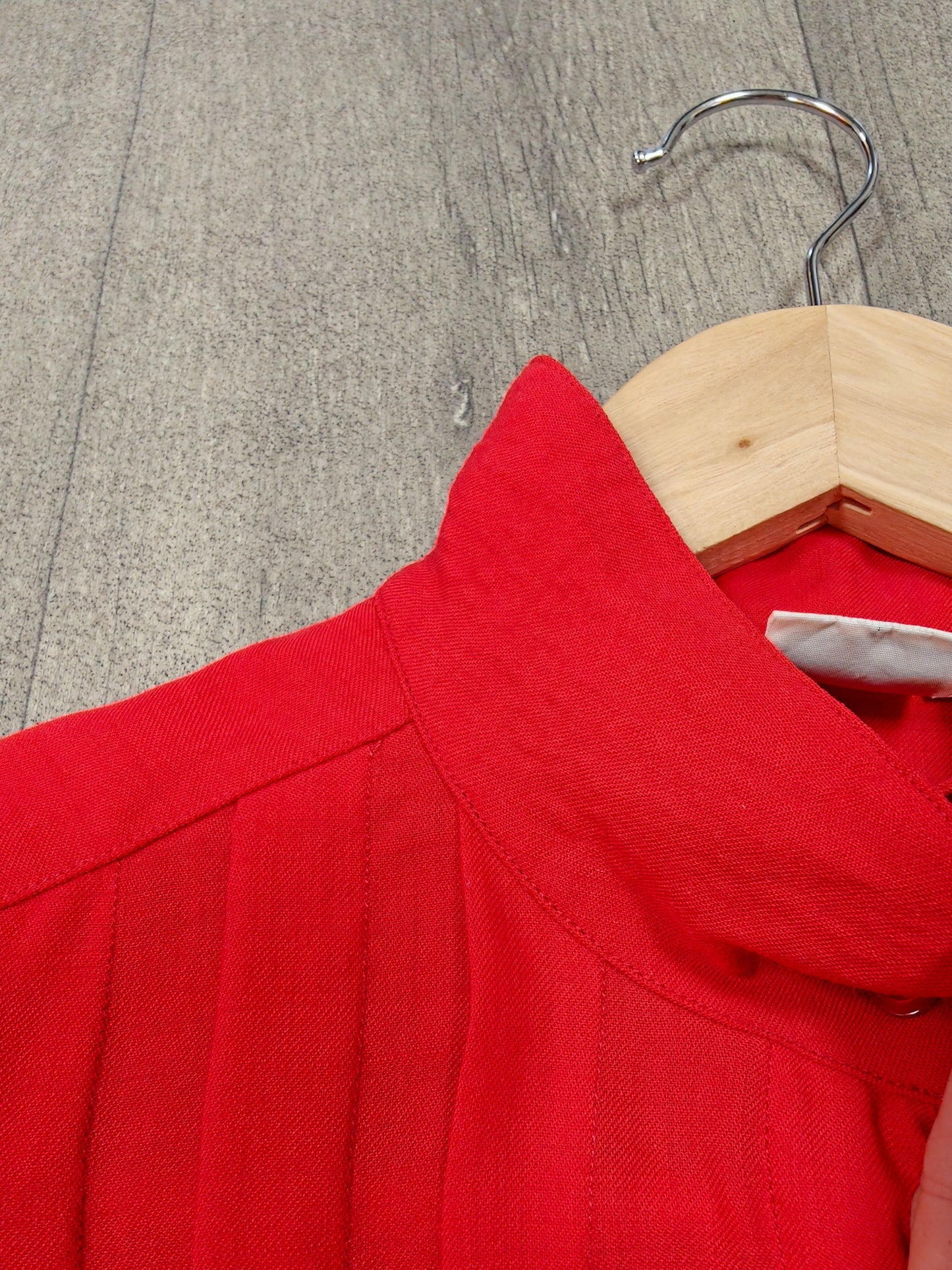 1980s Jobis Sportswear red wool shirt - S