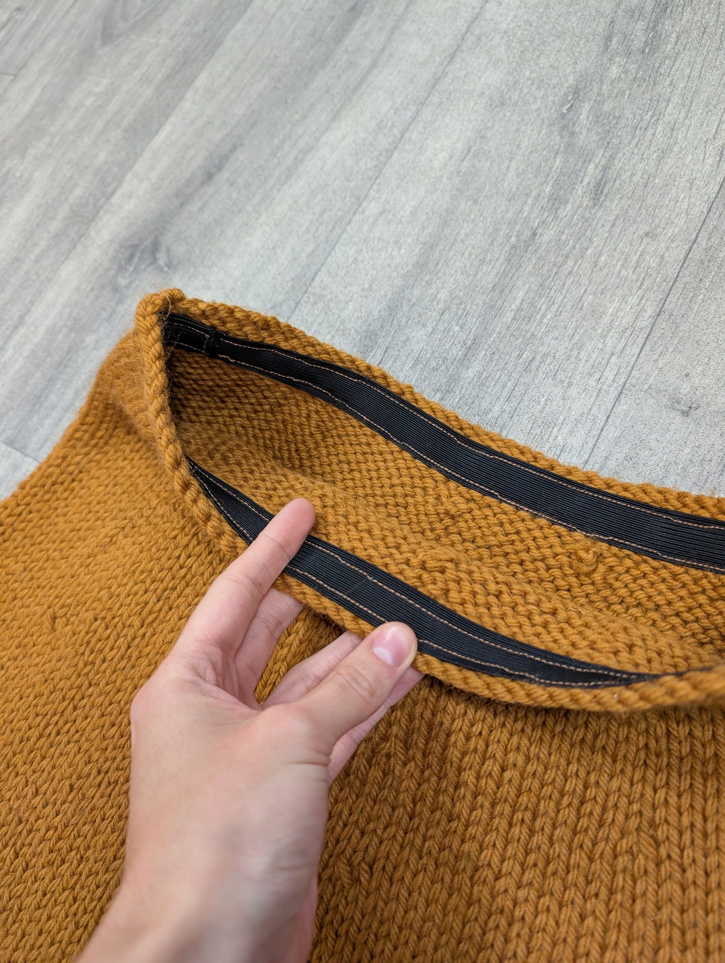 1960s hand knitted wool skirt - XS/S