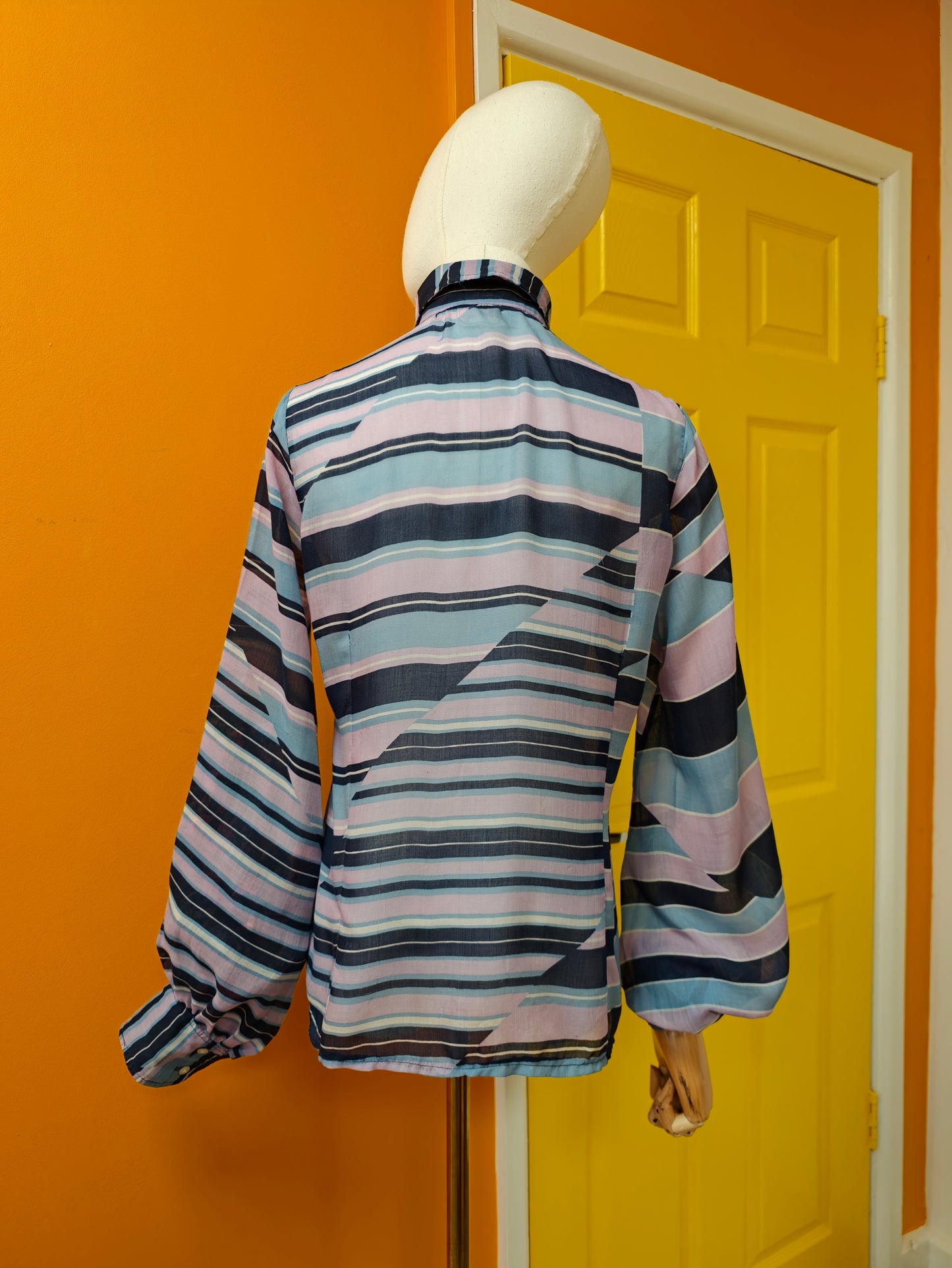 1970s Mark Roberts balloon sleeve shirt - S/M