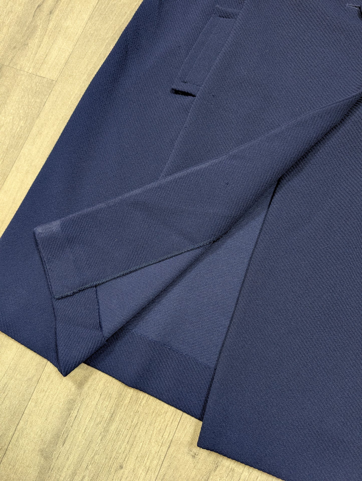 1960s Richard Stump blue crimplene coat - M/L