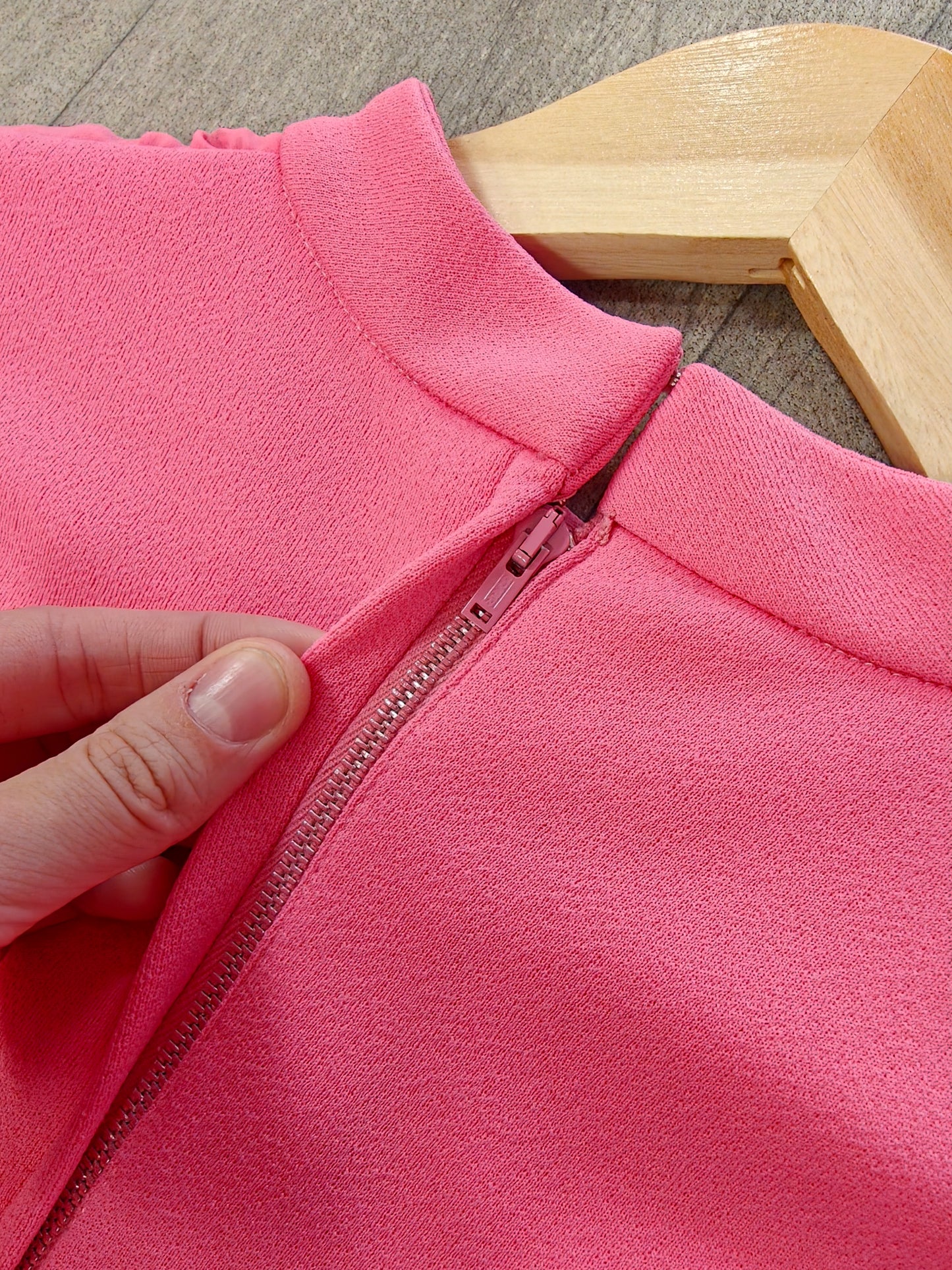 1970s pink dress - M/12/14