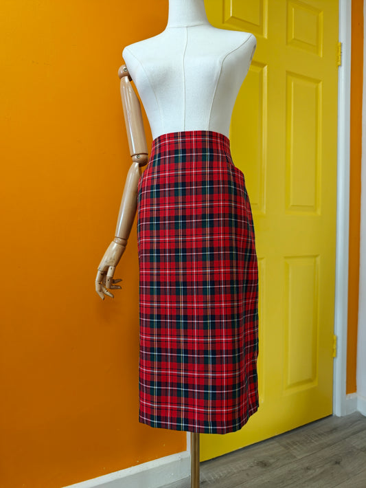 1980s St Michael tartan skirt - 31" waist