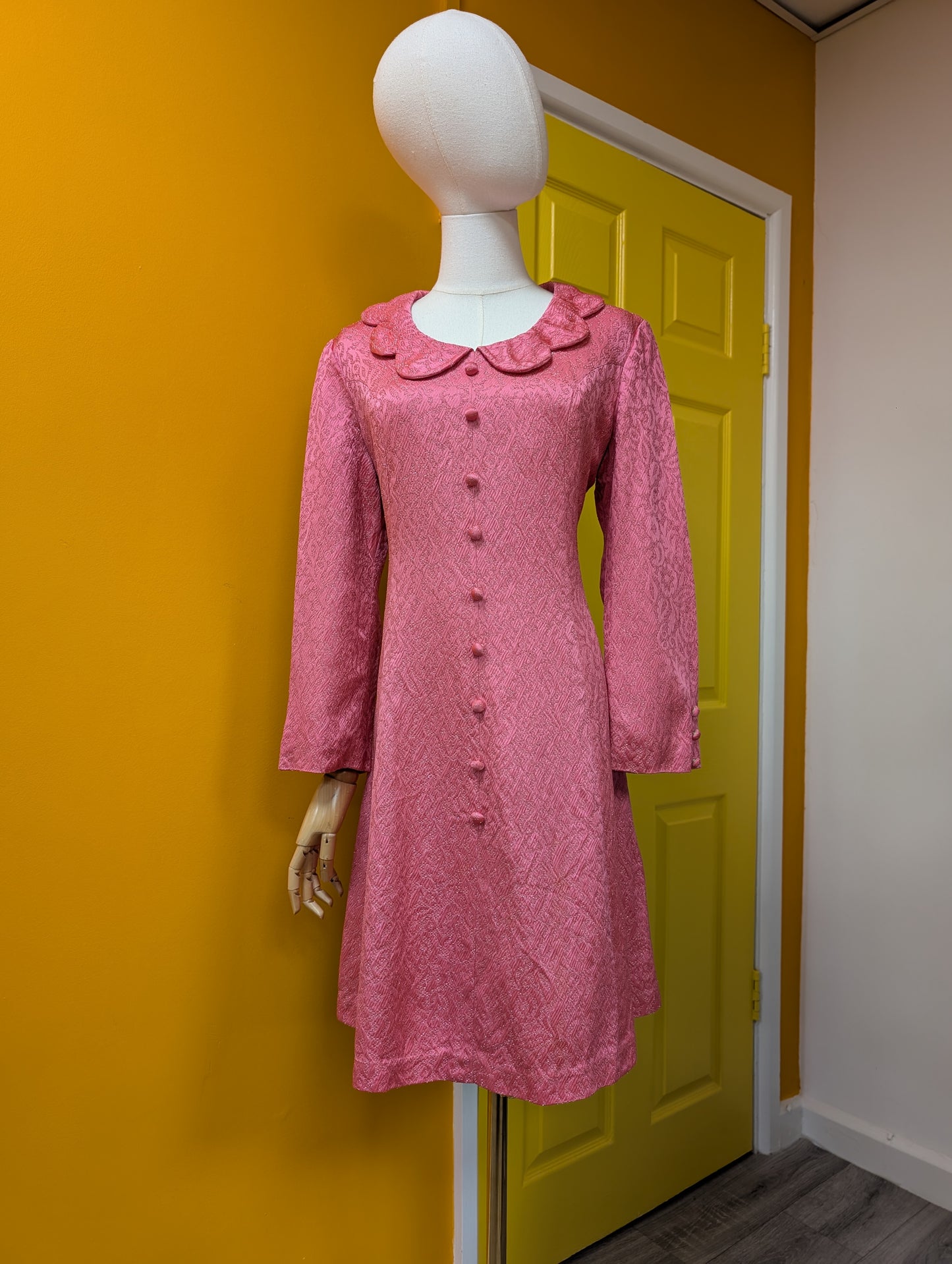 1960s Peter Barron pink dress - M/12/14