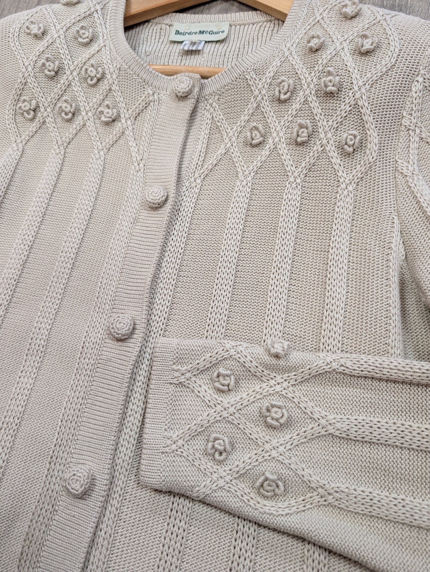 1990s Deirdre McGuire pima cotton cardigan
