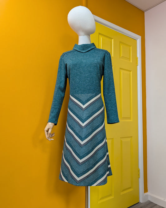 1970s Susan Barry green dress - M/14