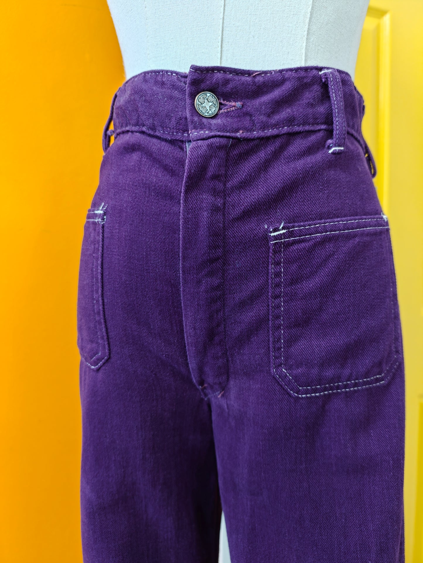 1970s Keynote purple flares - 26" waist