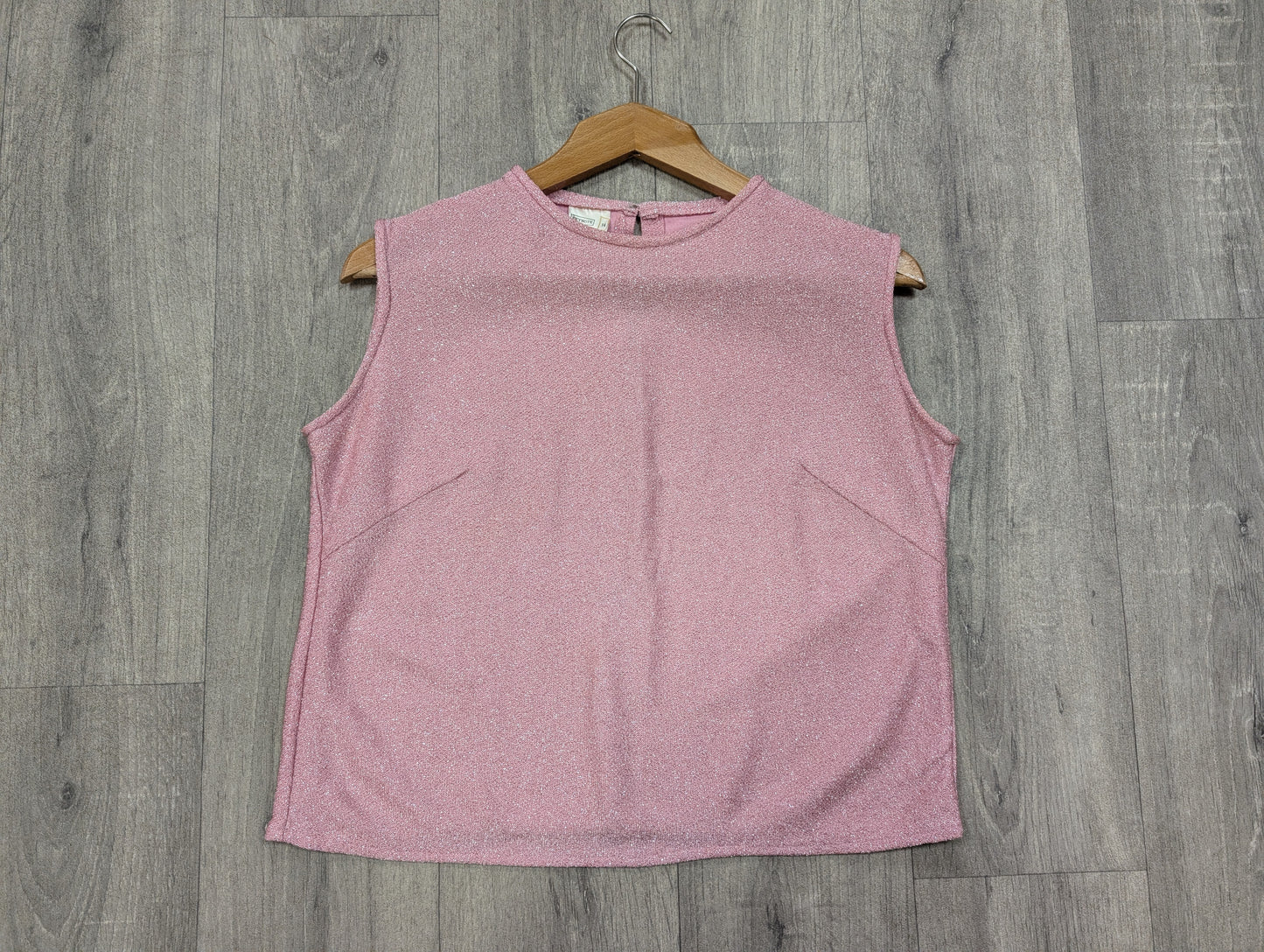 1960s Keynote pink/silver lurex top - M