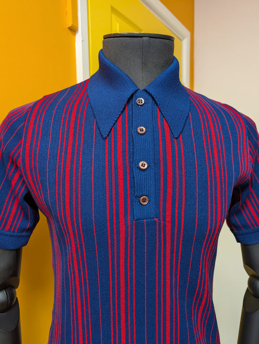 1960s St Michael red/blue shirt