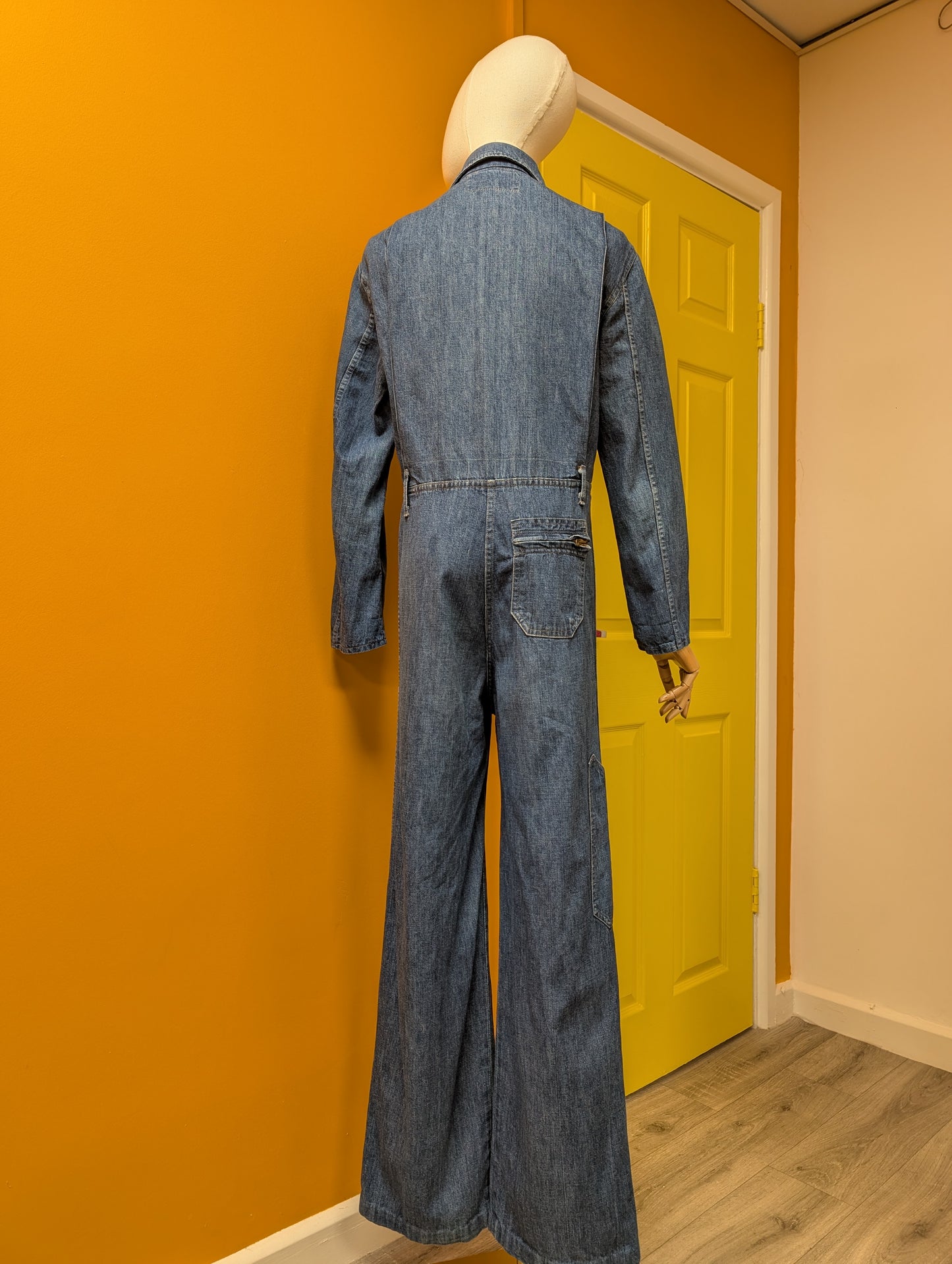 Epic 1970s Fred Roy denim jumpsuit - S/8/10