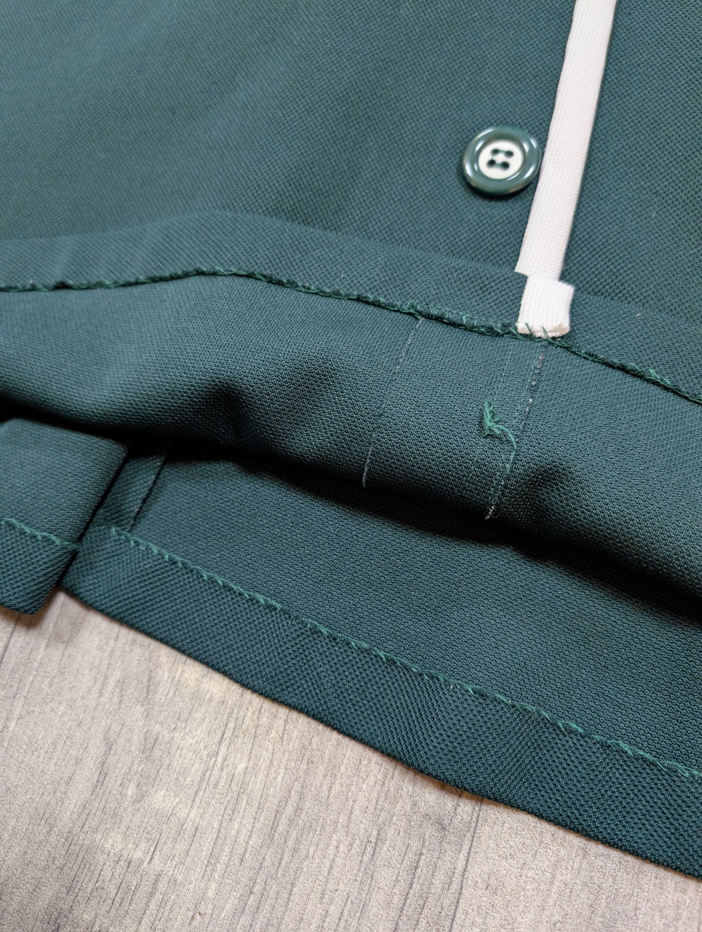 60s/70s Bleeker Street green & white dress - S/10