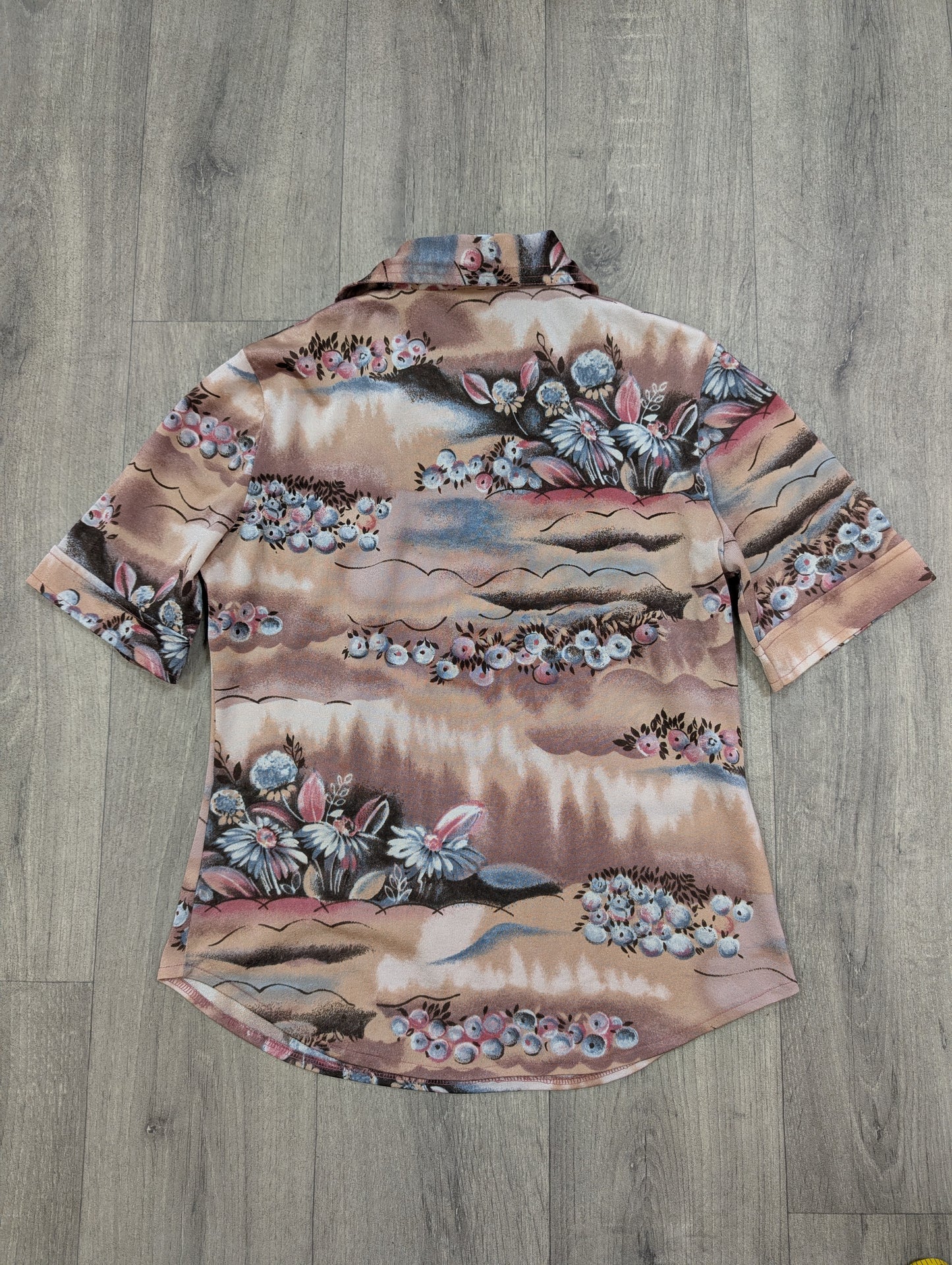 1970s floral print shirt - M