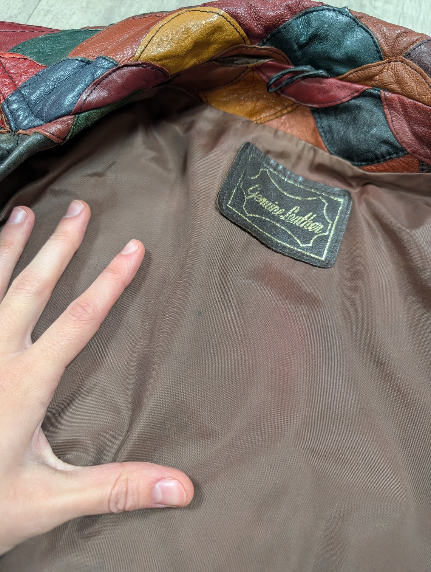 Epic 1970s fish scale leather jacket