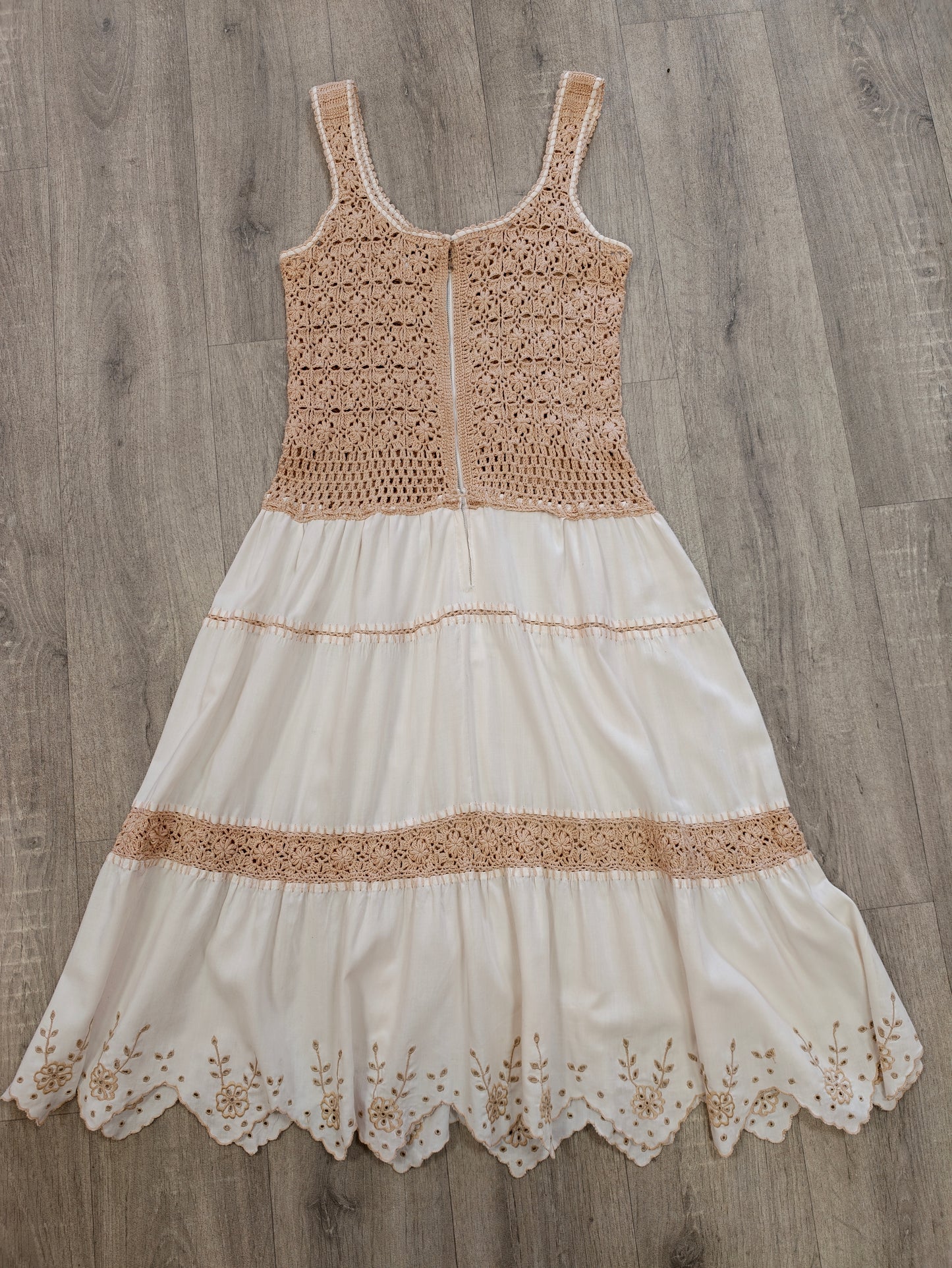 1970s crocheted dress - XS/S