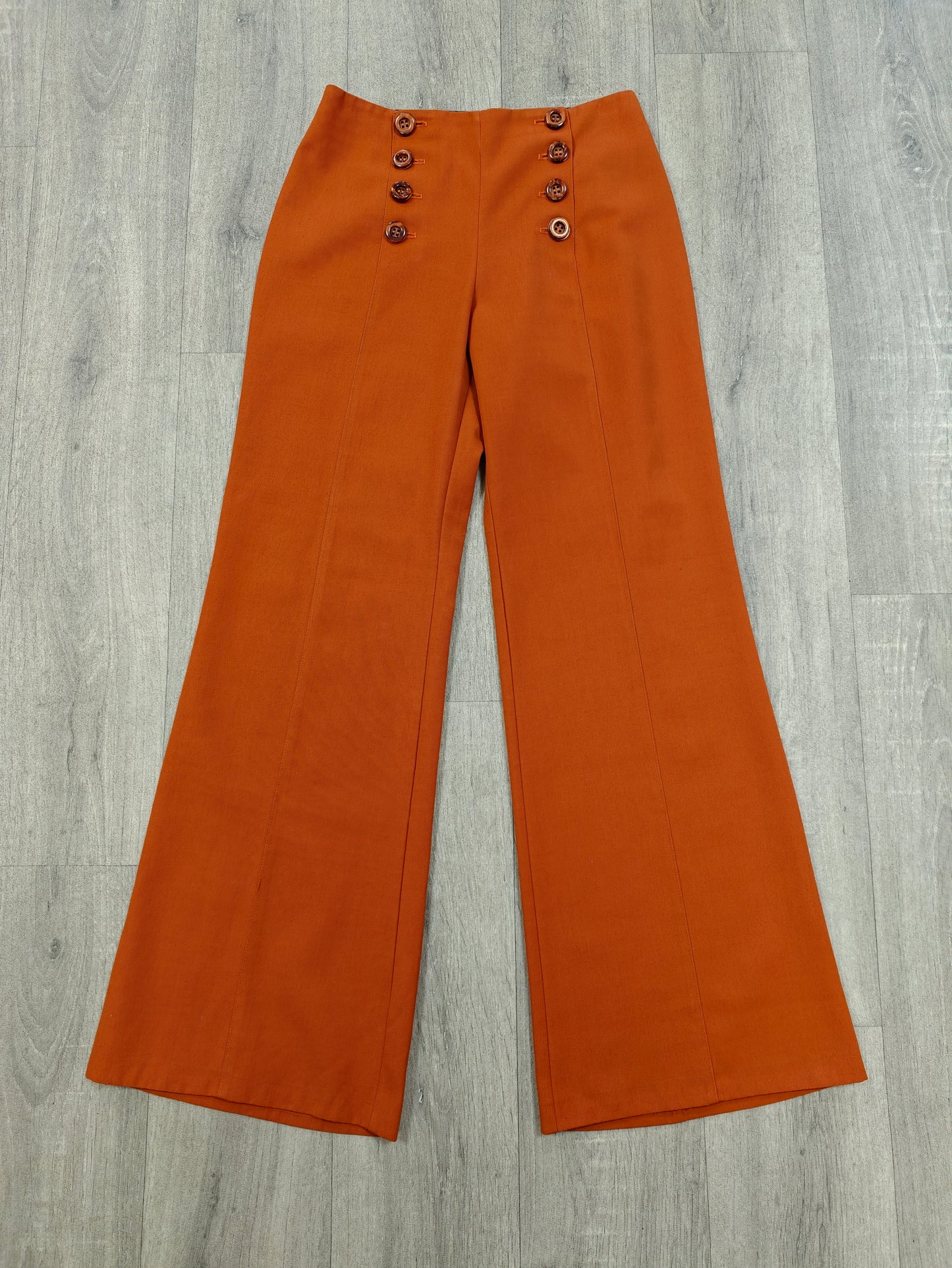 1970s St Michael button front flares - 26" waist
