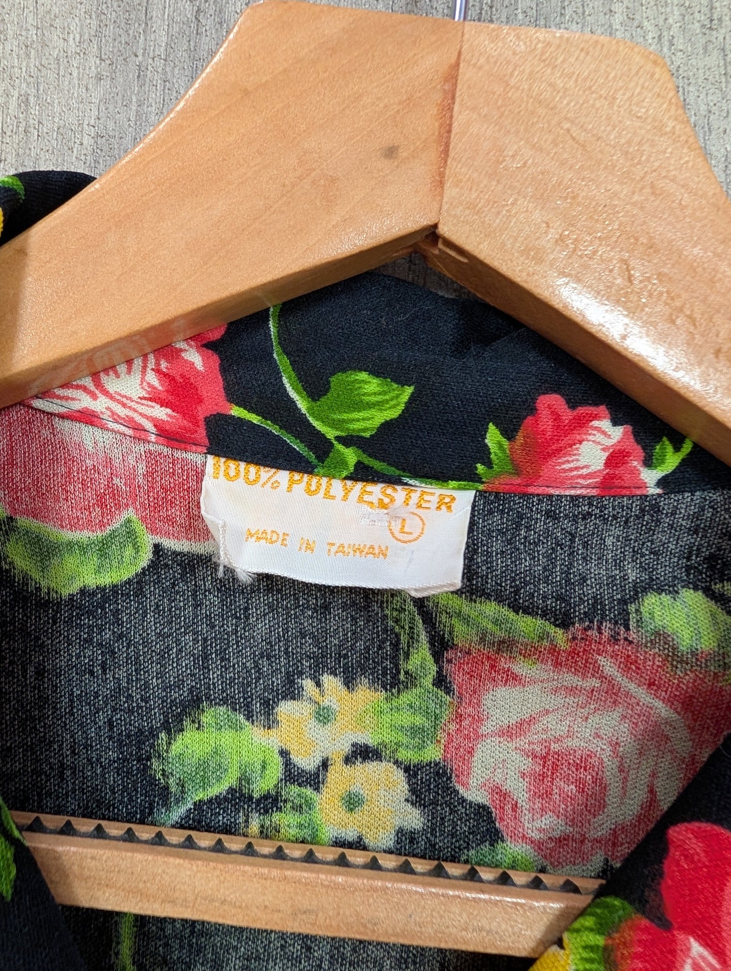 1970s floral tie waist shirt - XS/6