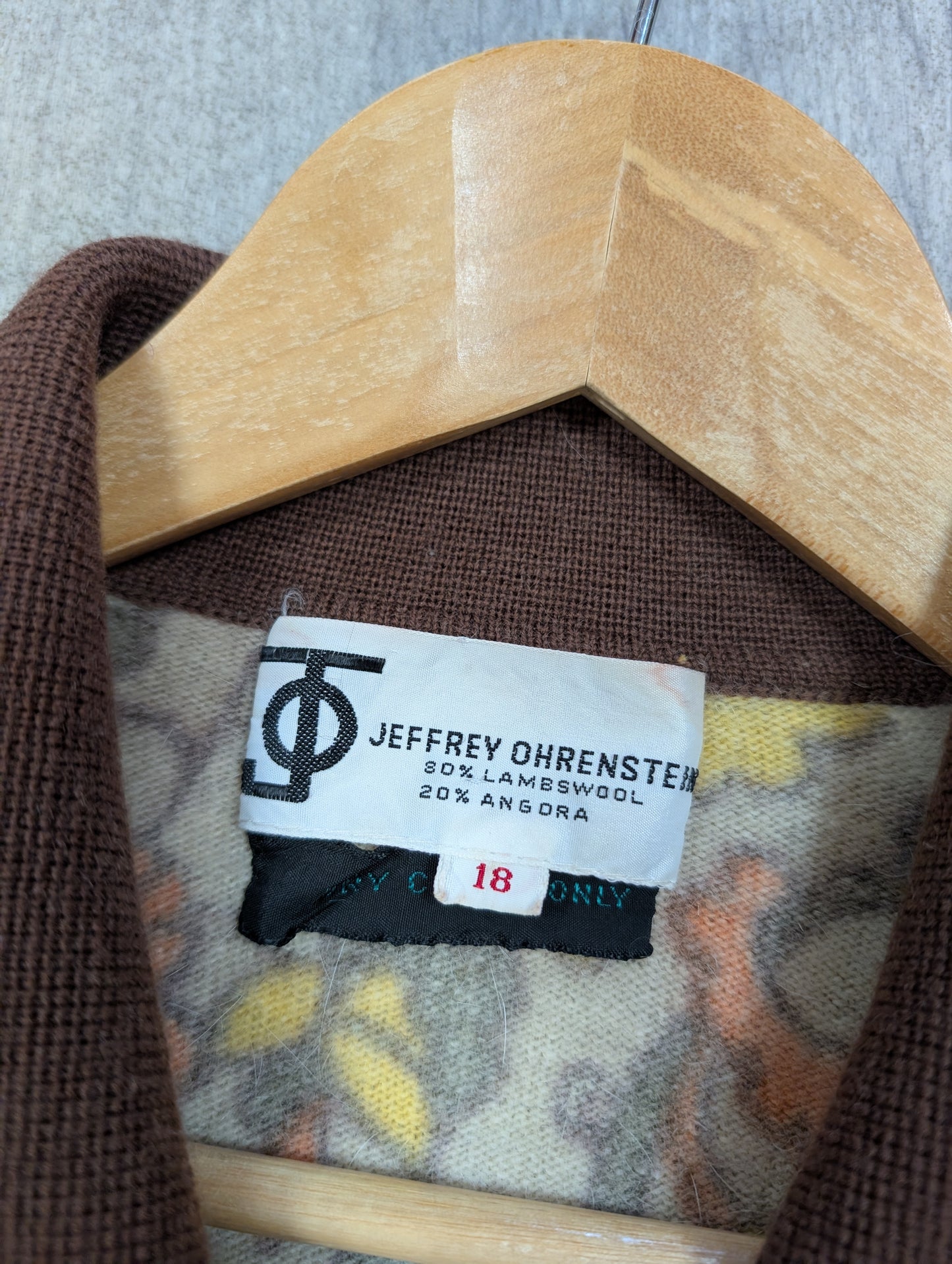 1970s Jeffrey Ohrenstein lambswool and angora cardigan - S/M