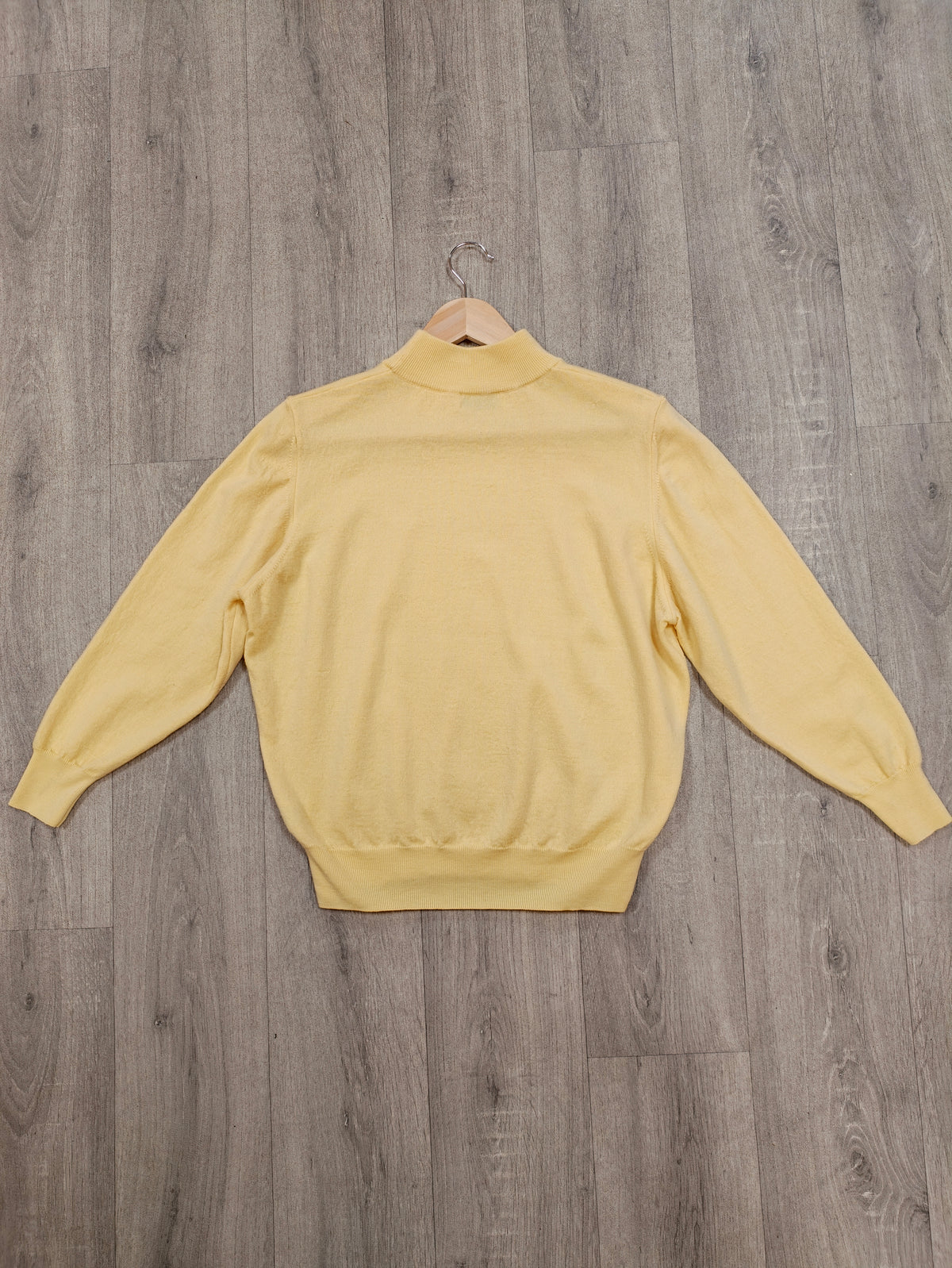 1990s Glenbrae pale yellow wool jumper