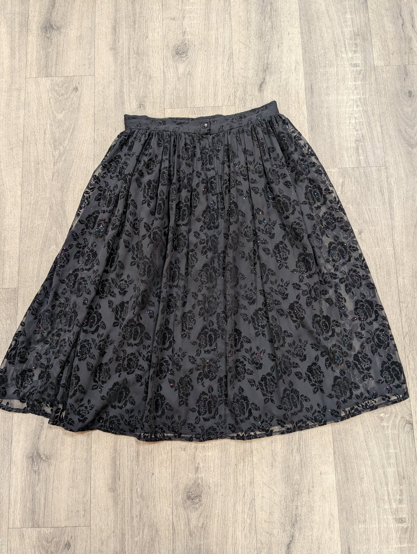 1980s Anne Brooks sparkly skirt - 28" waist