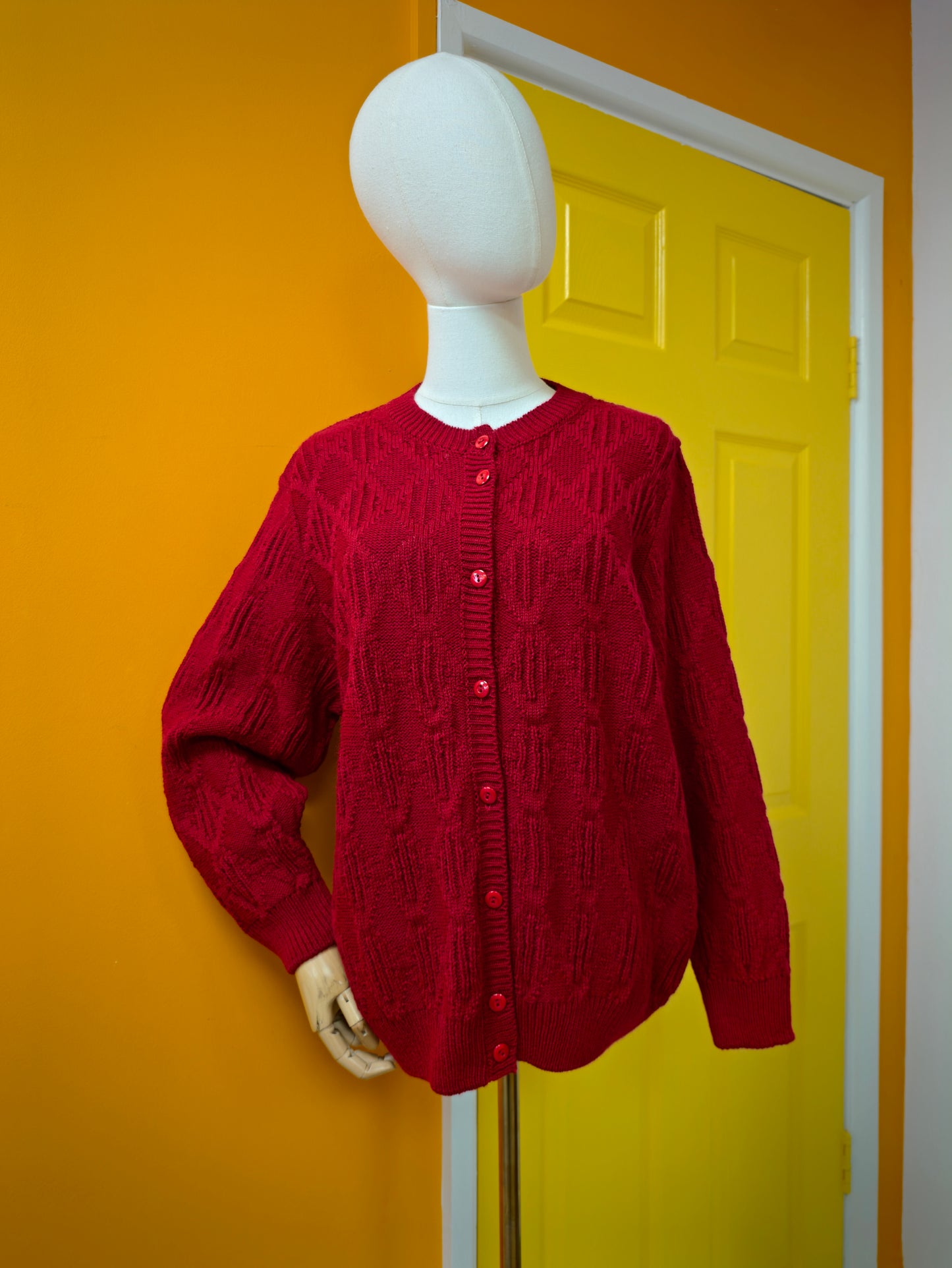 Deadstock with tag 1980s St Michael acrylic cardigan - M/L