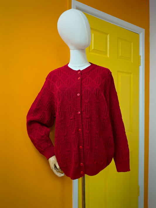 Deadstock with tag 1980s St Michael acrylic cardigan - M/L