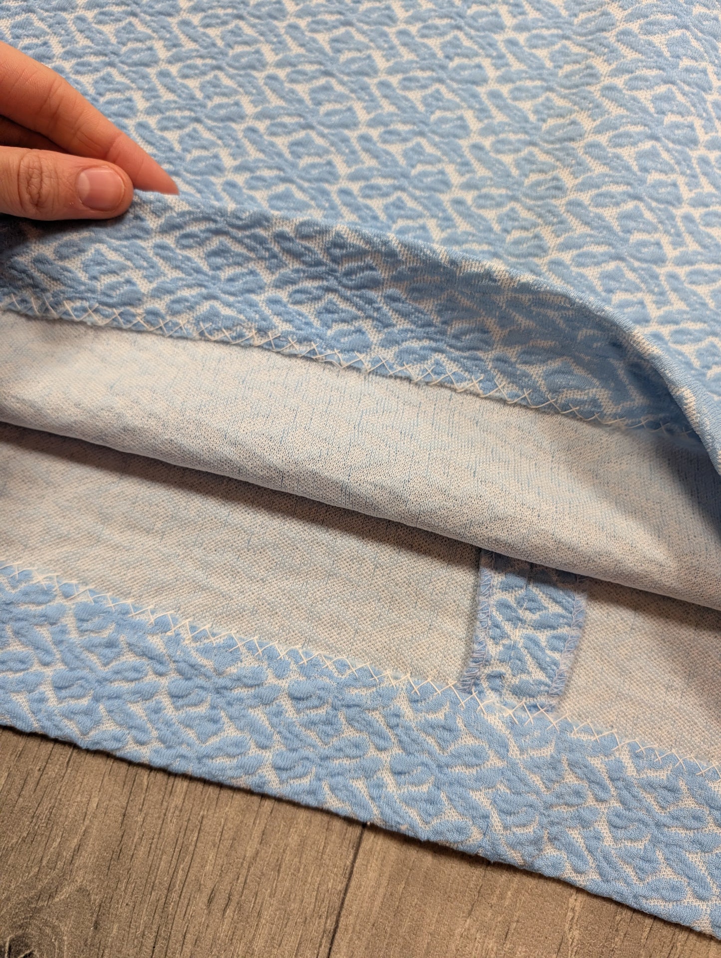 1960s blue crimplene dress - L/16