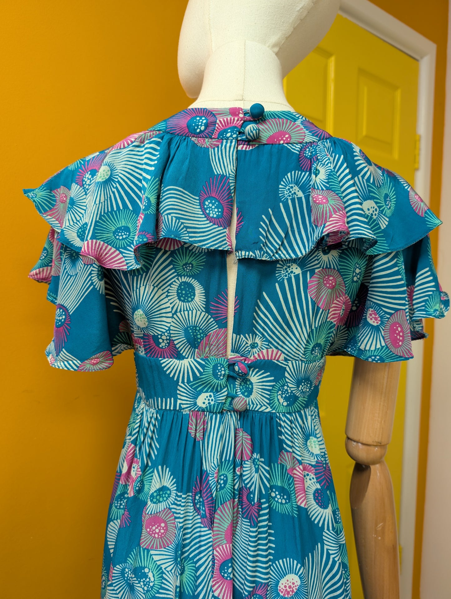 1970s Wallis rayon dress - XS/6