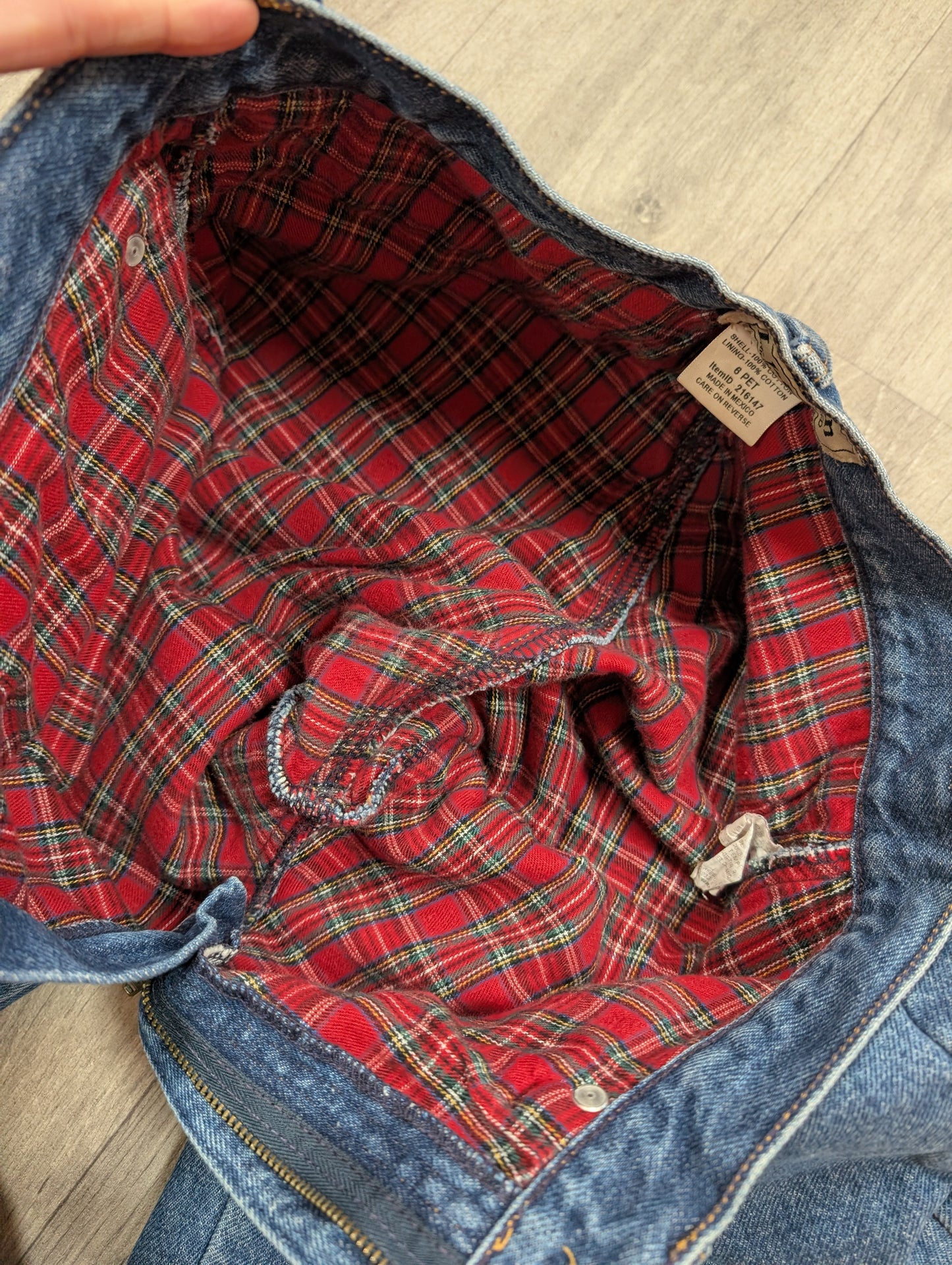 LL Bean flannel lined jeans - 27" waist