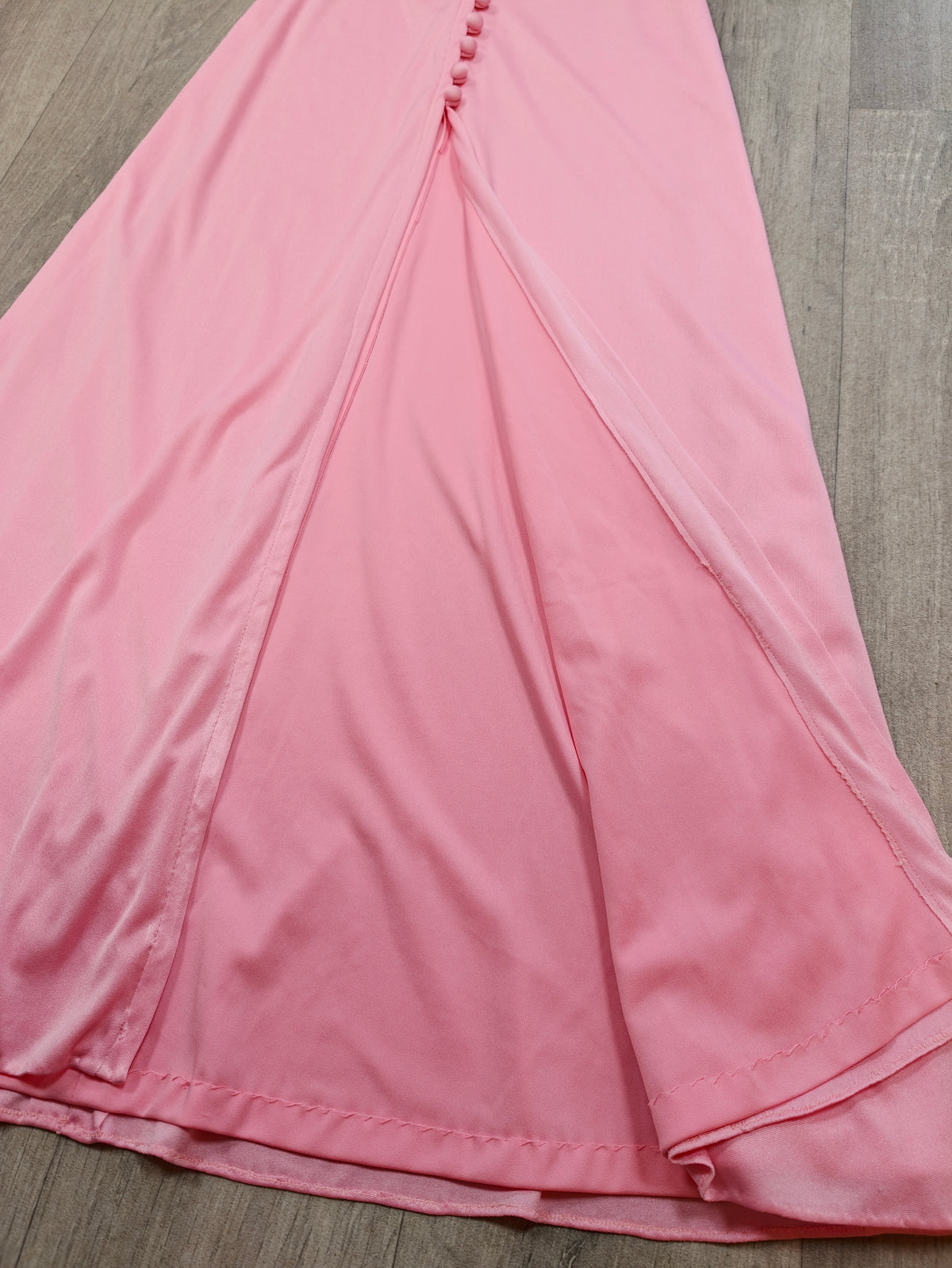 1970s pink maxi dress - XXS/XS