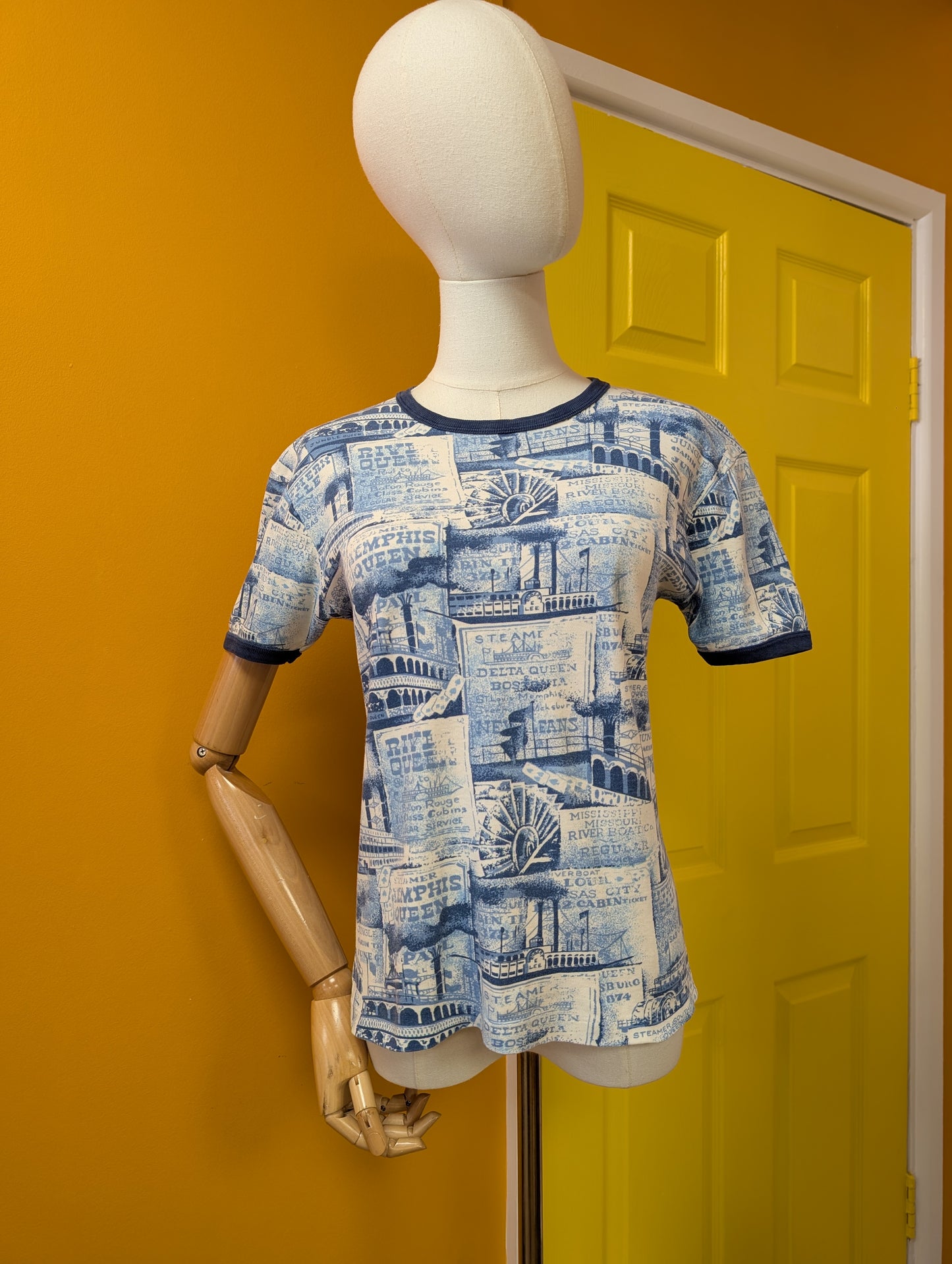 1970s St Michael novelty print cotton t-shirt