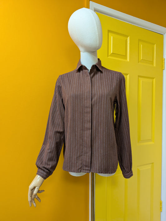 1980s St Michael brushed cotton shirt - XS
