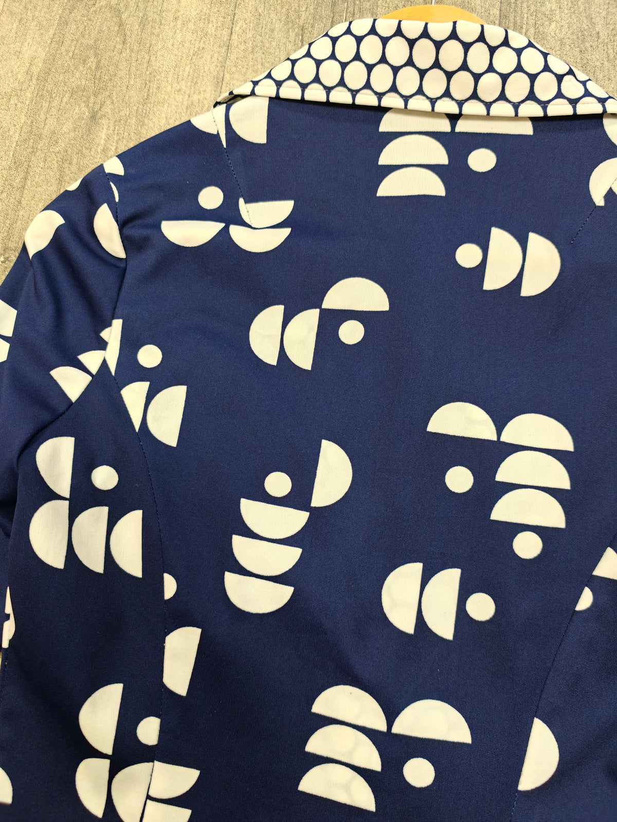 1970s navy/white shirt - XS/S