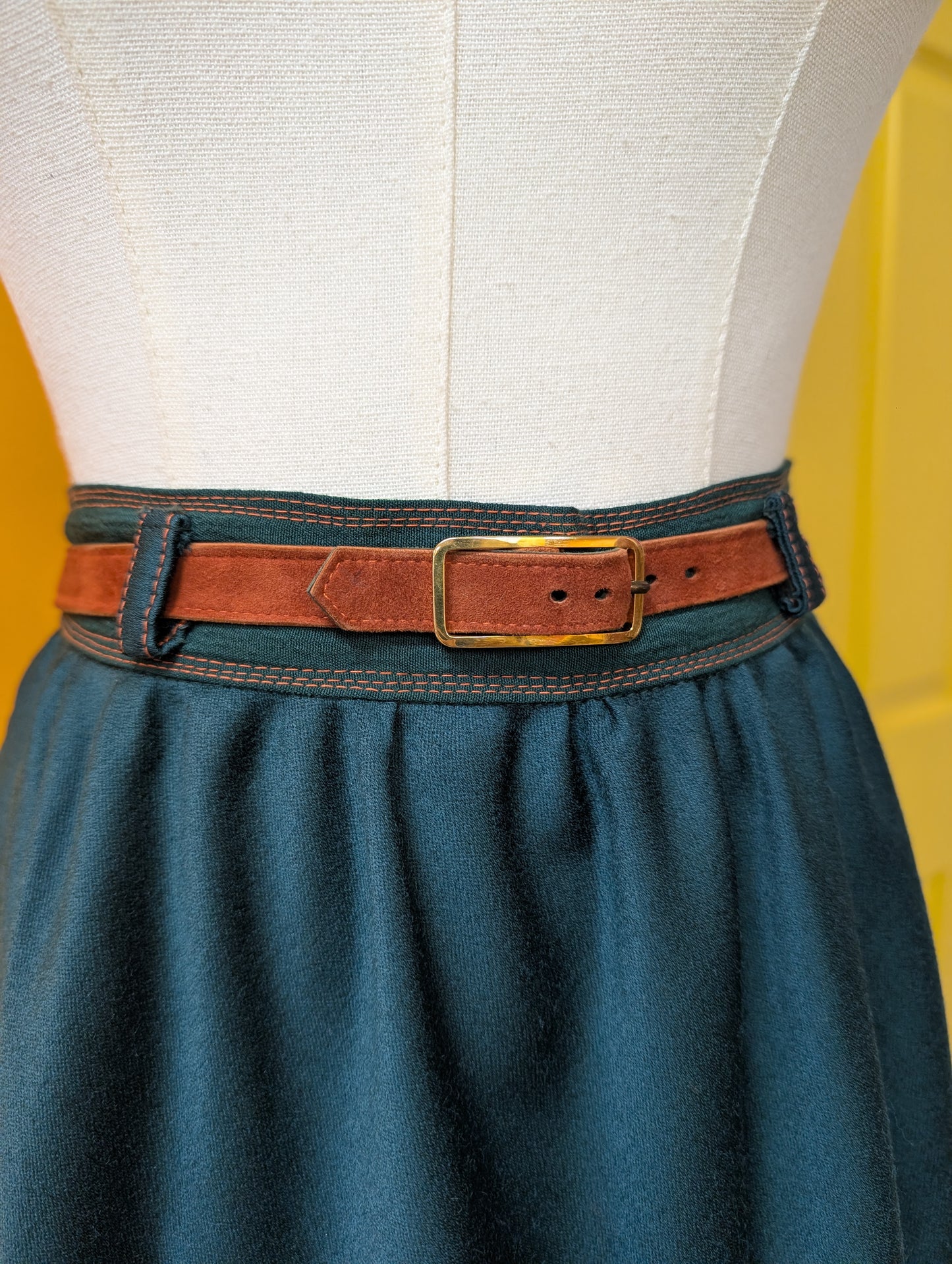 1970s Jean & Martin Pallant green wool suit - XS/S/6/8