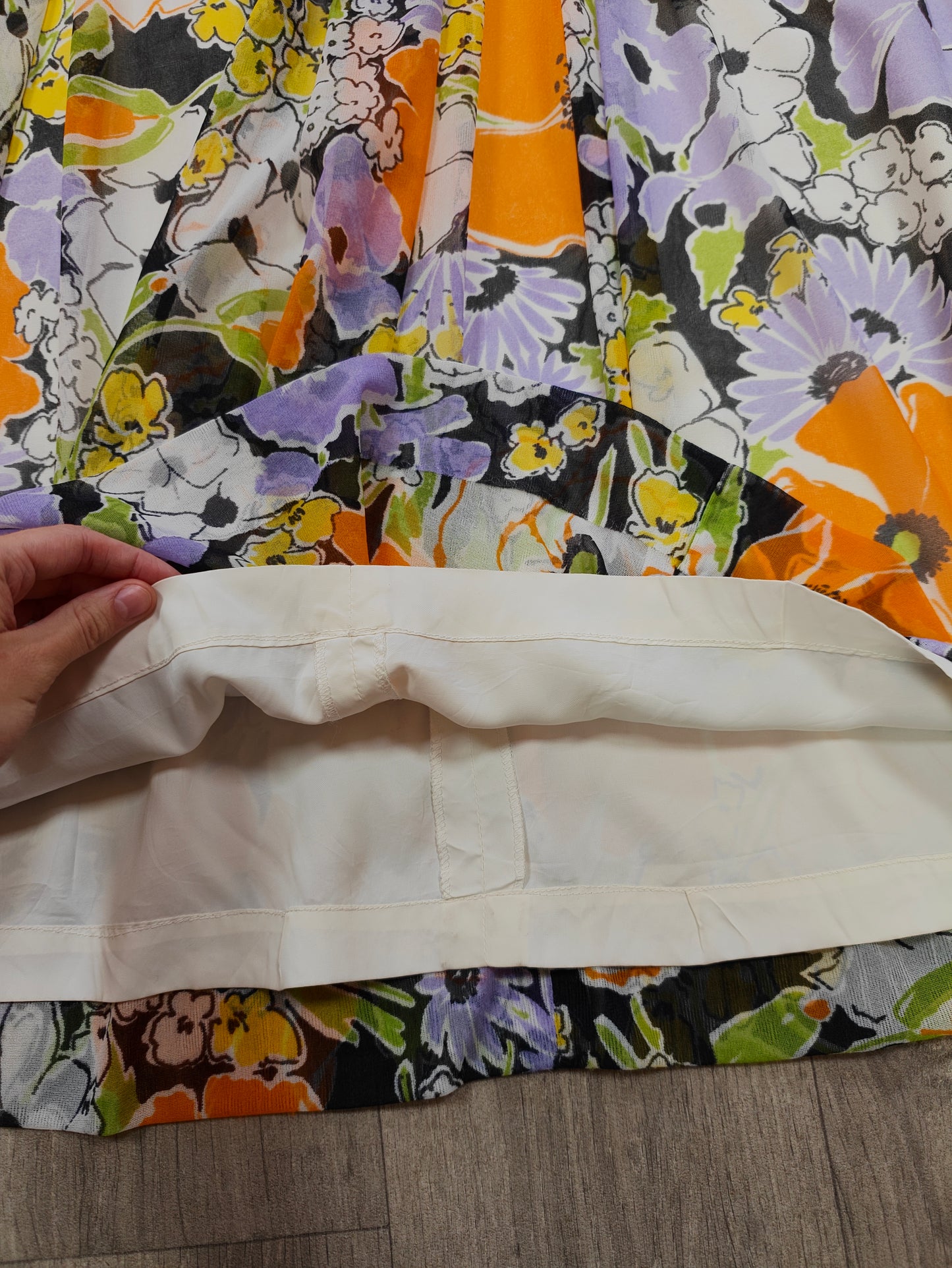 1970s Berkertex floral maxi dress - M/12/14
