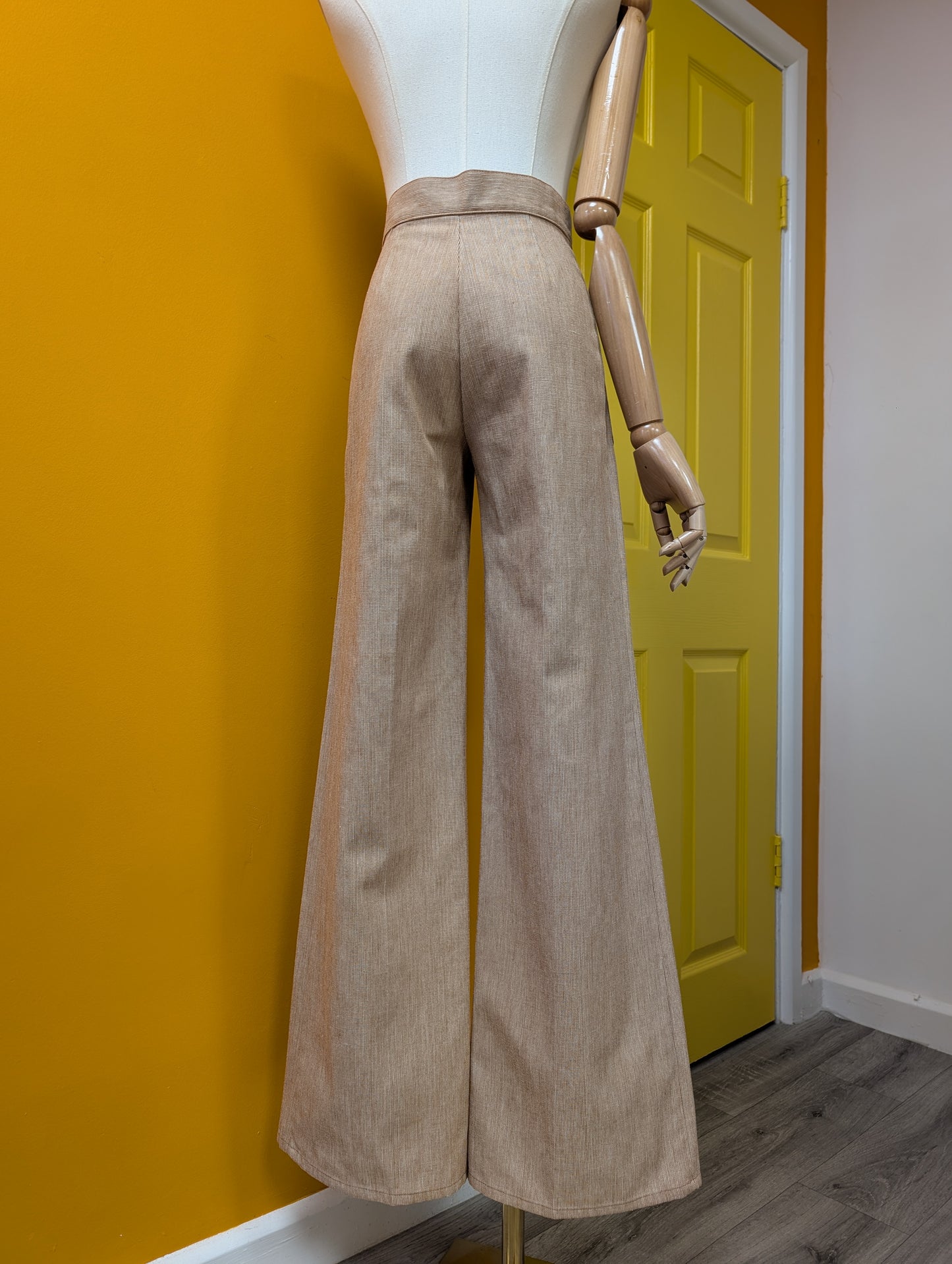 1970s St Michael flares - 25"W, 34"H, 31.5"L