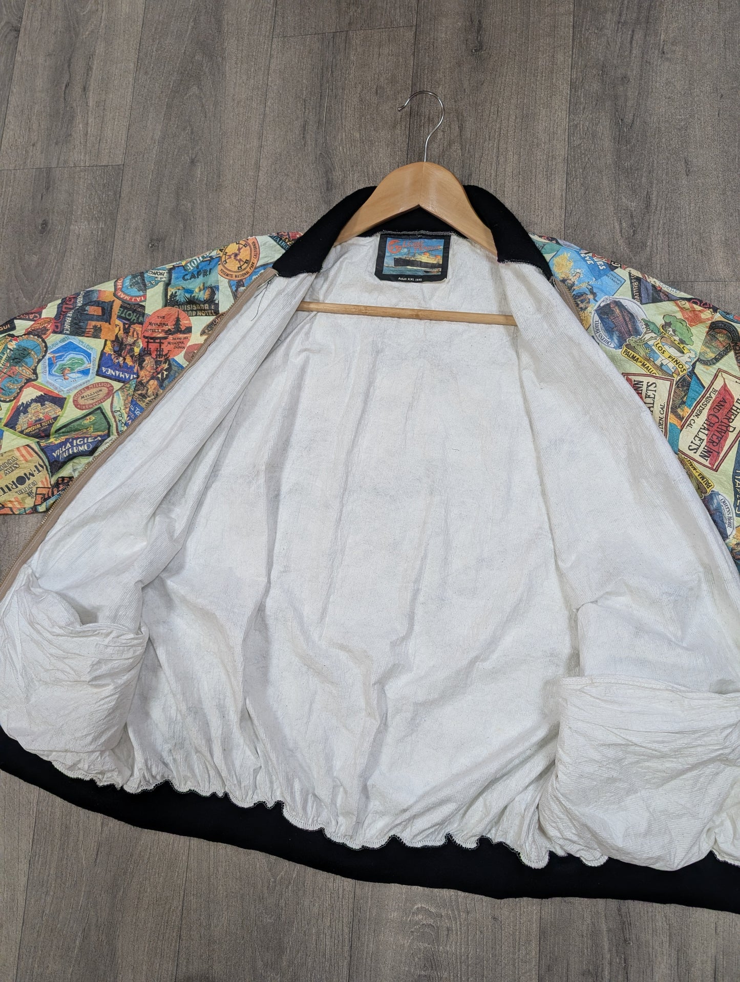 80s/90s Globe Traveller novelty print Tyvek jacket