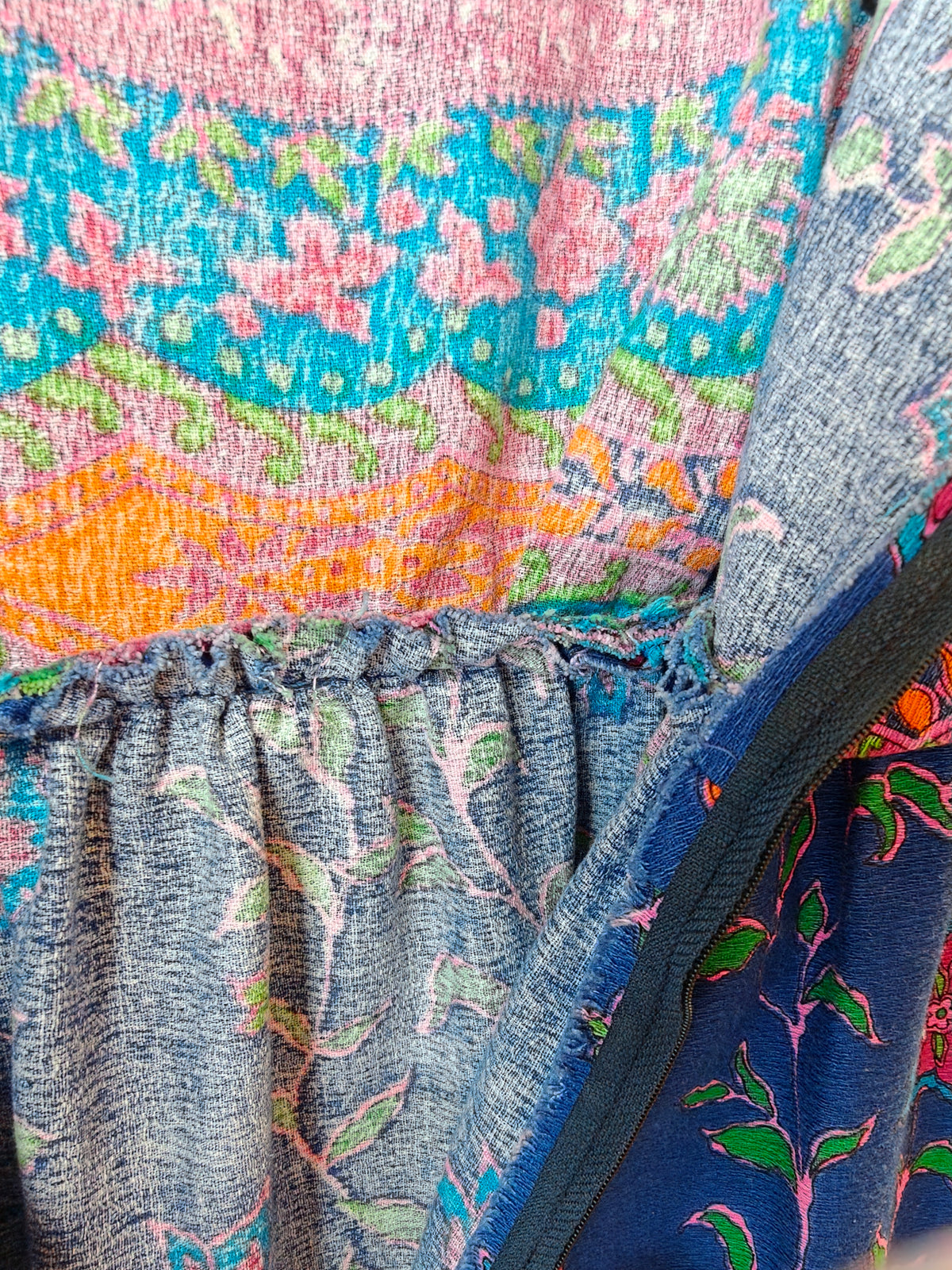 1960s psychedelic paisley cotton dress - XS/6