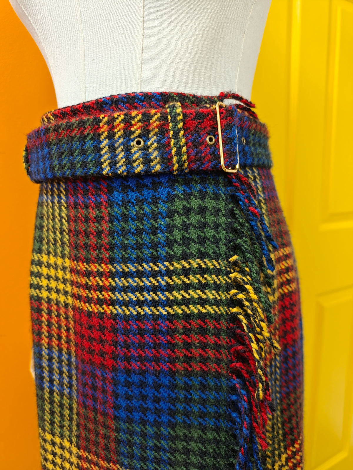 1980s Mondi wool wrap skirt - 29"/30" waist