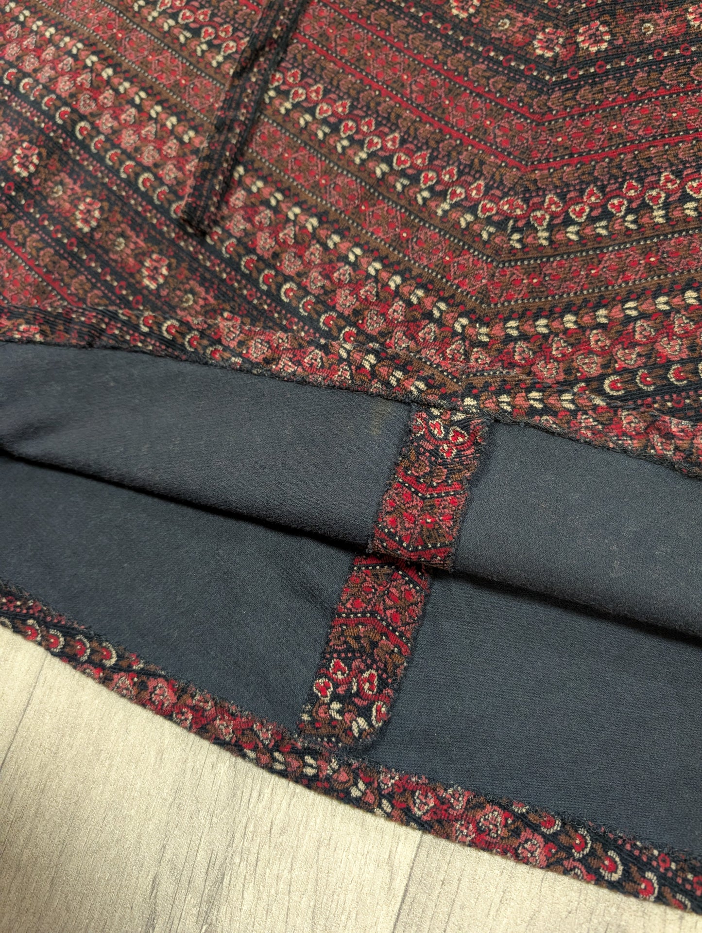 1970s needlecord skirt with belt - 26" waist