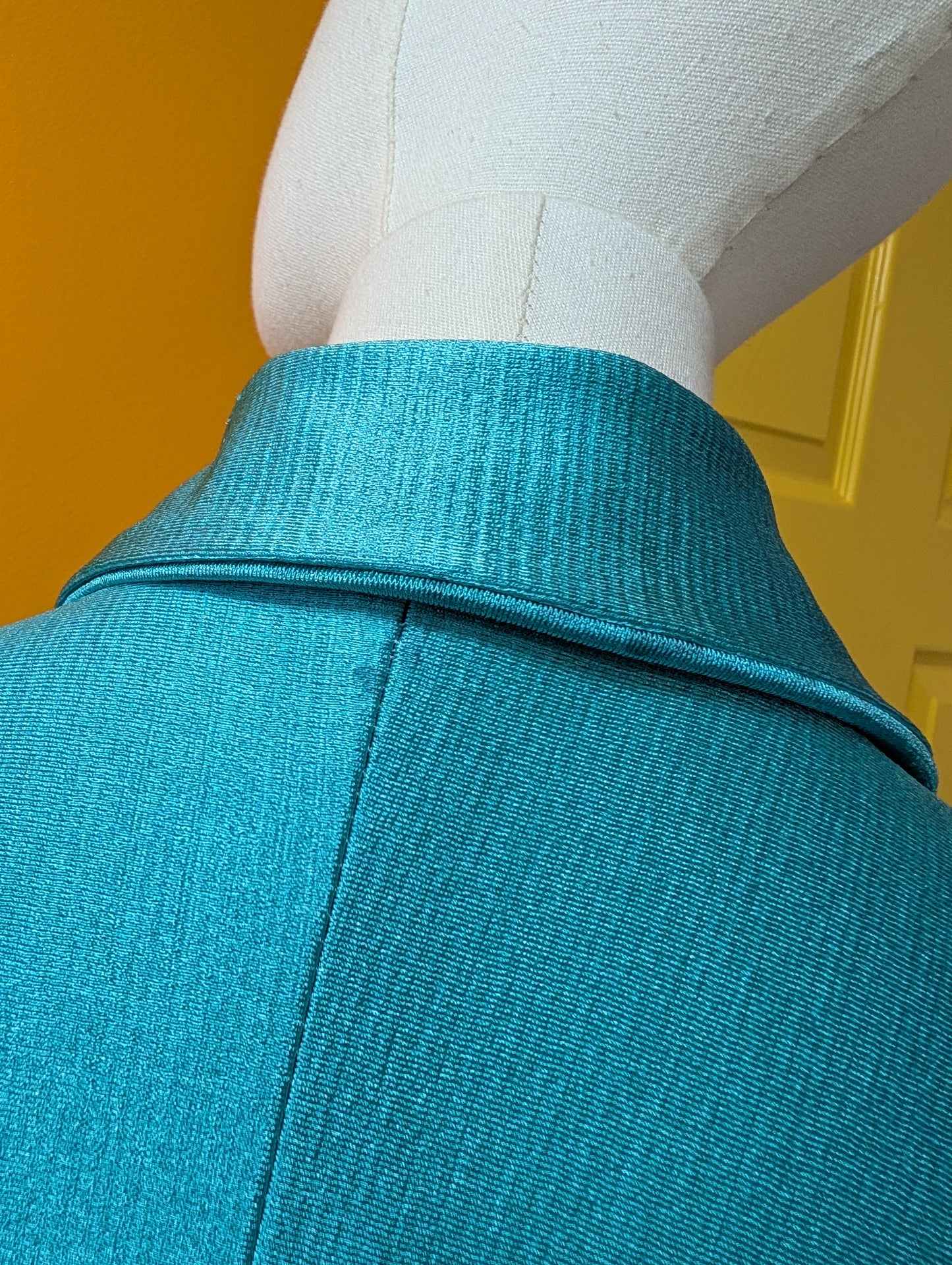 1970s turquoise belted kaftan