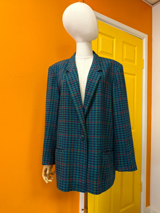 1980s Cotura check jacket - M