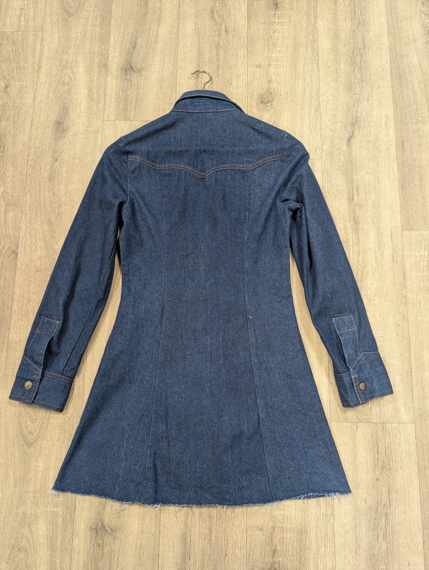 1970s denim mini dress - XS/6