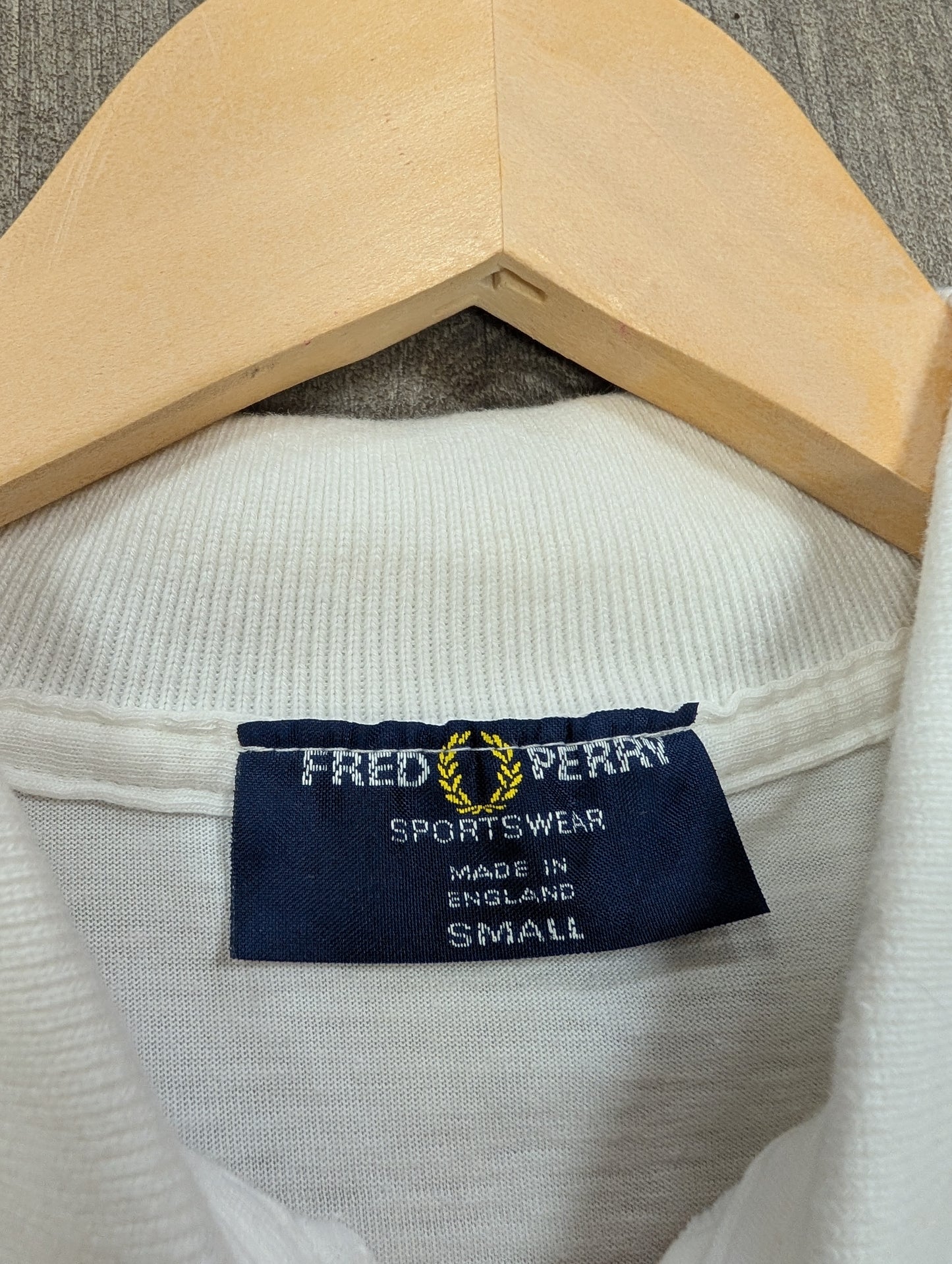 1980s Fred Perry white cotton polo shirt - XS/S